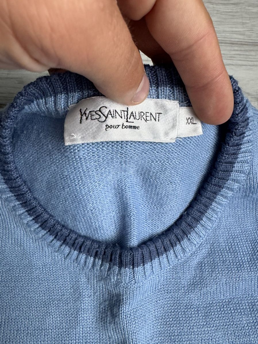 Vintage × Yves Saint Laurent Vintage Sweater YSL Yves Saint Lauren Big Centre Logo Size US XXL / EU 58 / 5 - 5 Thumbnail