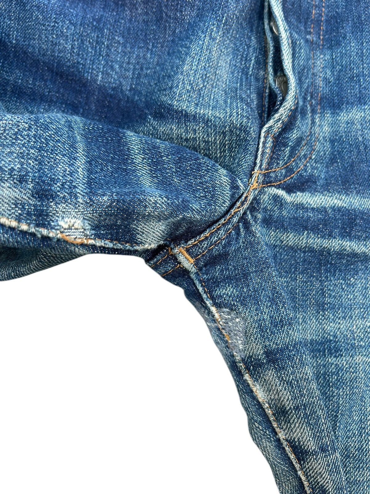 Kapital Vintage Levis Big E Selvedge Distressed Denim Jeans Size US 30 / EU 46 - 11 Thumbnail