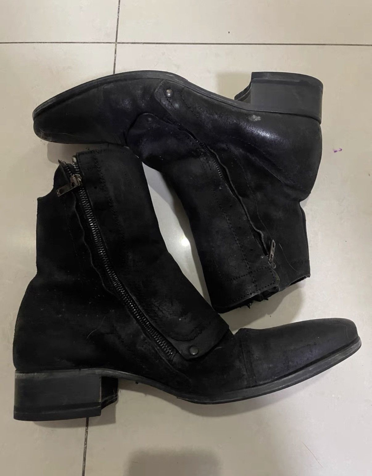 Diesel Diesel Double-Zip Suede Boots Size US 9.5 / EU 42-43 - 1 Thumbnail
