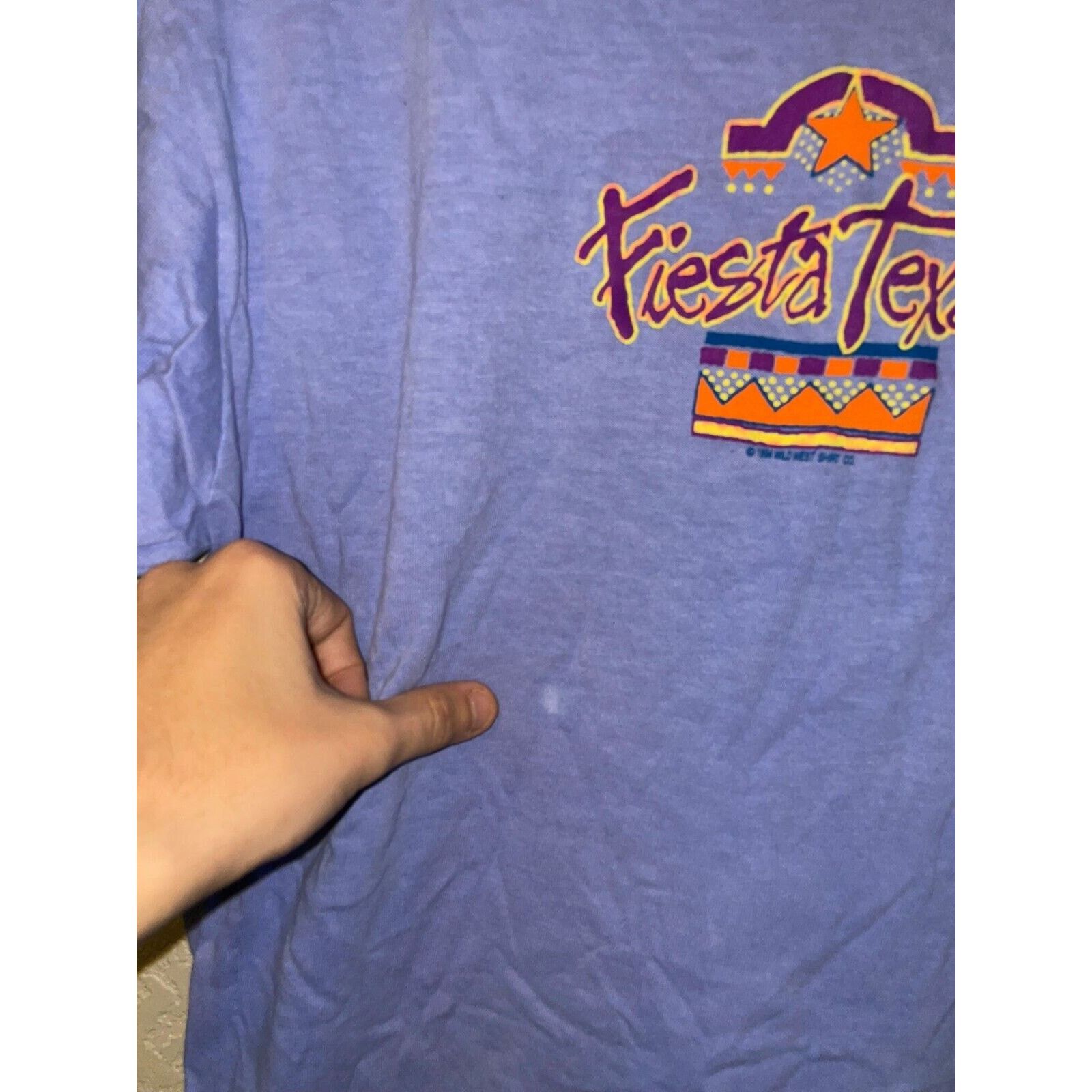 Vintage Vintage Fiesta Shirt TX Texas Oneita Blue Tee 90s 90s Medium Size US M / EU 48-50 / 2 - 5 Thumbnail