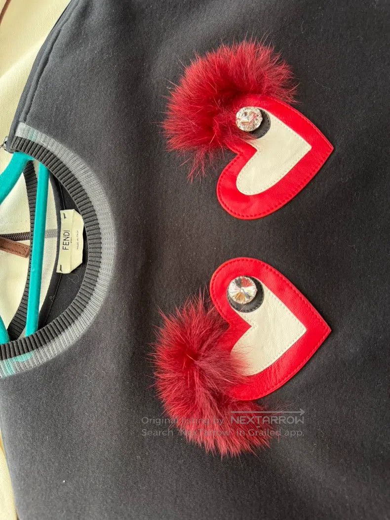 Fendi Fendi Short hoodie with patchwork design of sheepskin and Size XS / US 0-2 / IT 36-38 - 6 Thumbnail