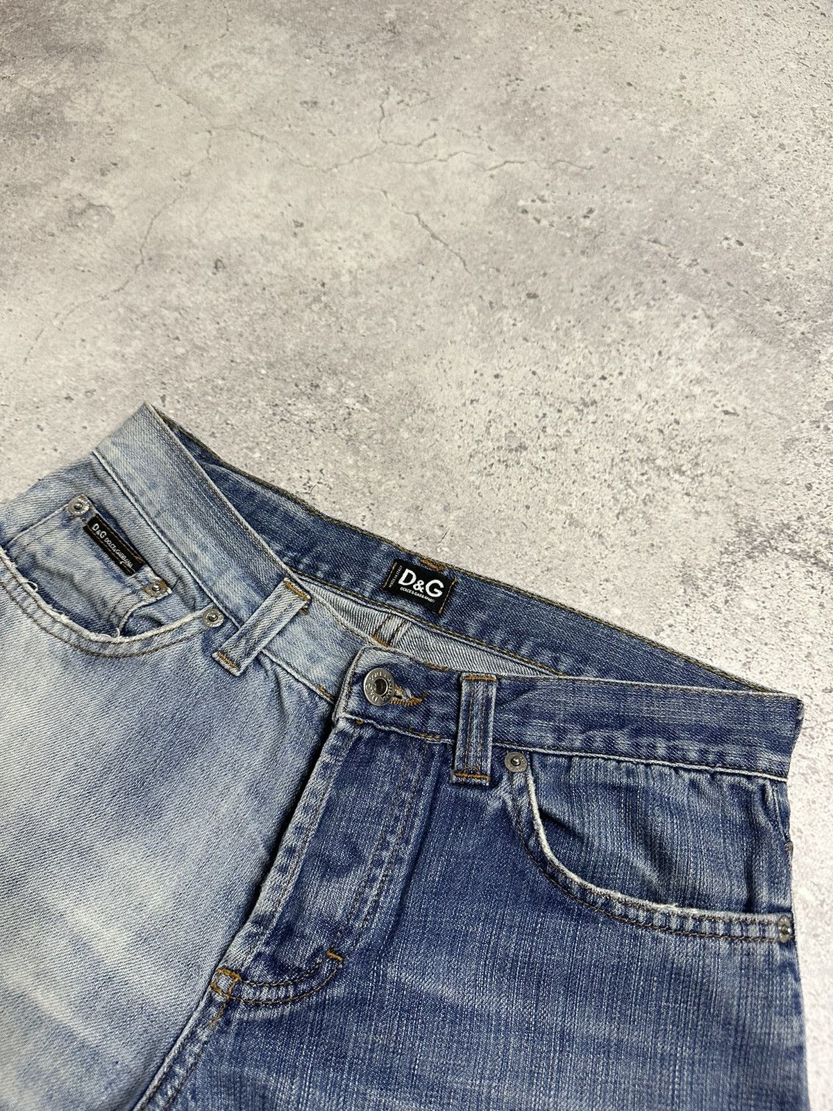 Dolce & Gabbana VTG Rare Y2K Dolce & Gabbana Two Color Distressed Pants Size US 30 / EU 46 - 18 Thumbnail
