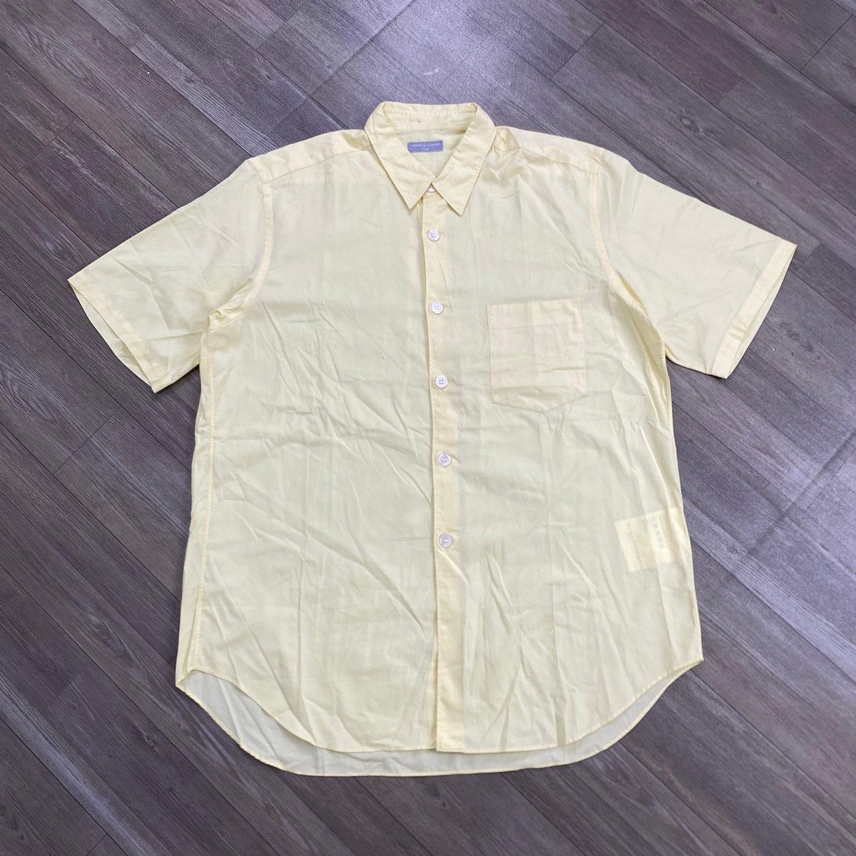 Comme des Garcons AW03 Comme Des Garcons Homme CDG Yellow Shirt Size US S / EU 44-46 / 1 - 1 Thumbnail