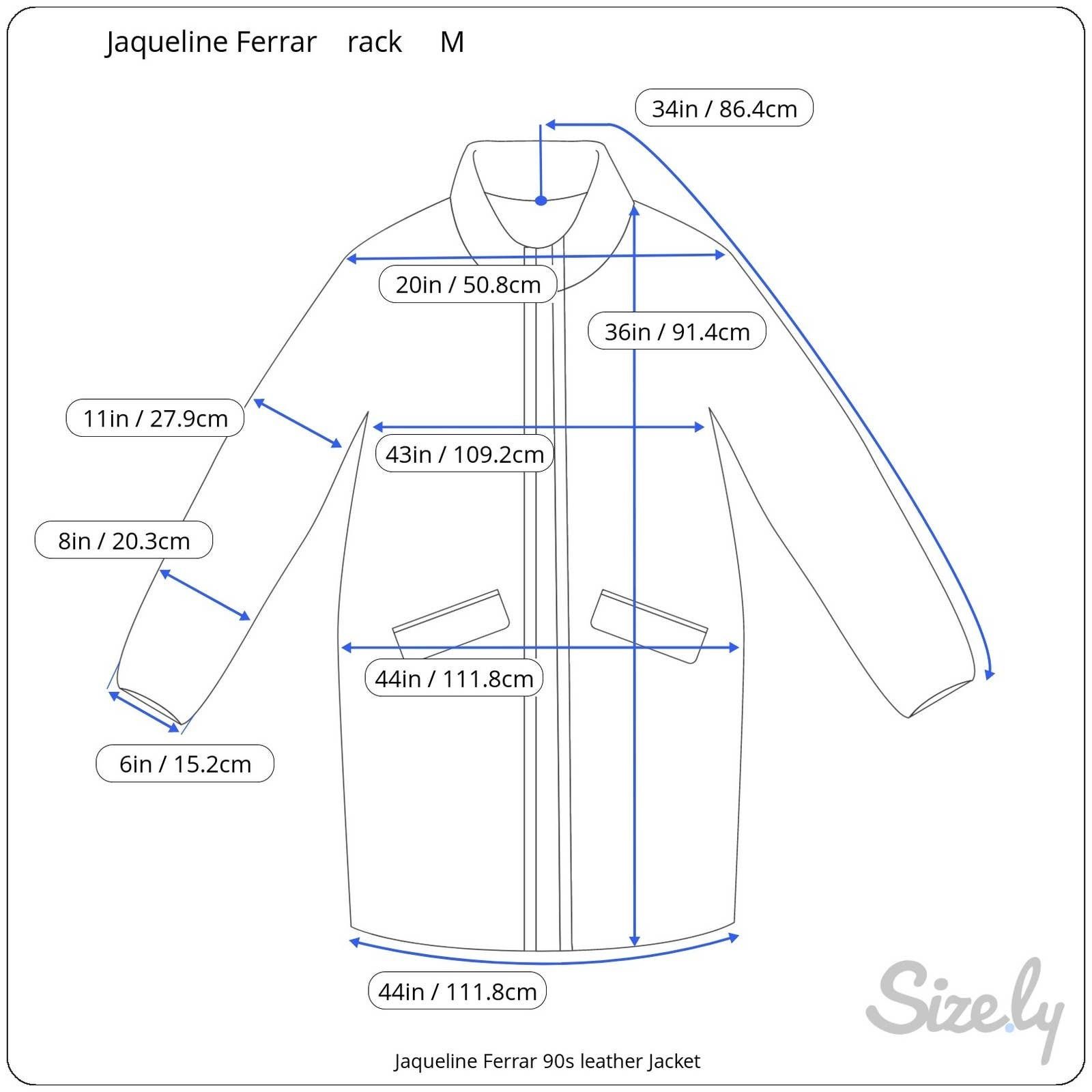 Vintage leather Jacket coat Jaqueline Ferrar teal green blue gold Size US M / EU 48-50 / 2 - 4 Thumbnail