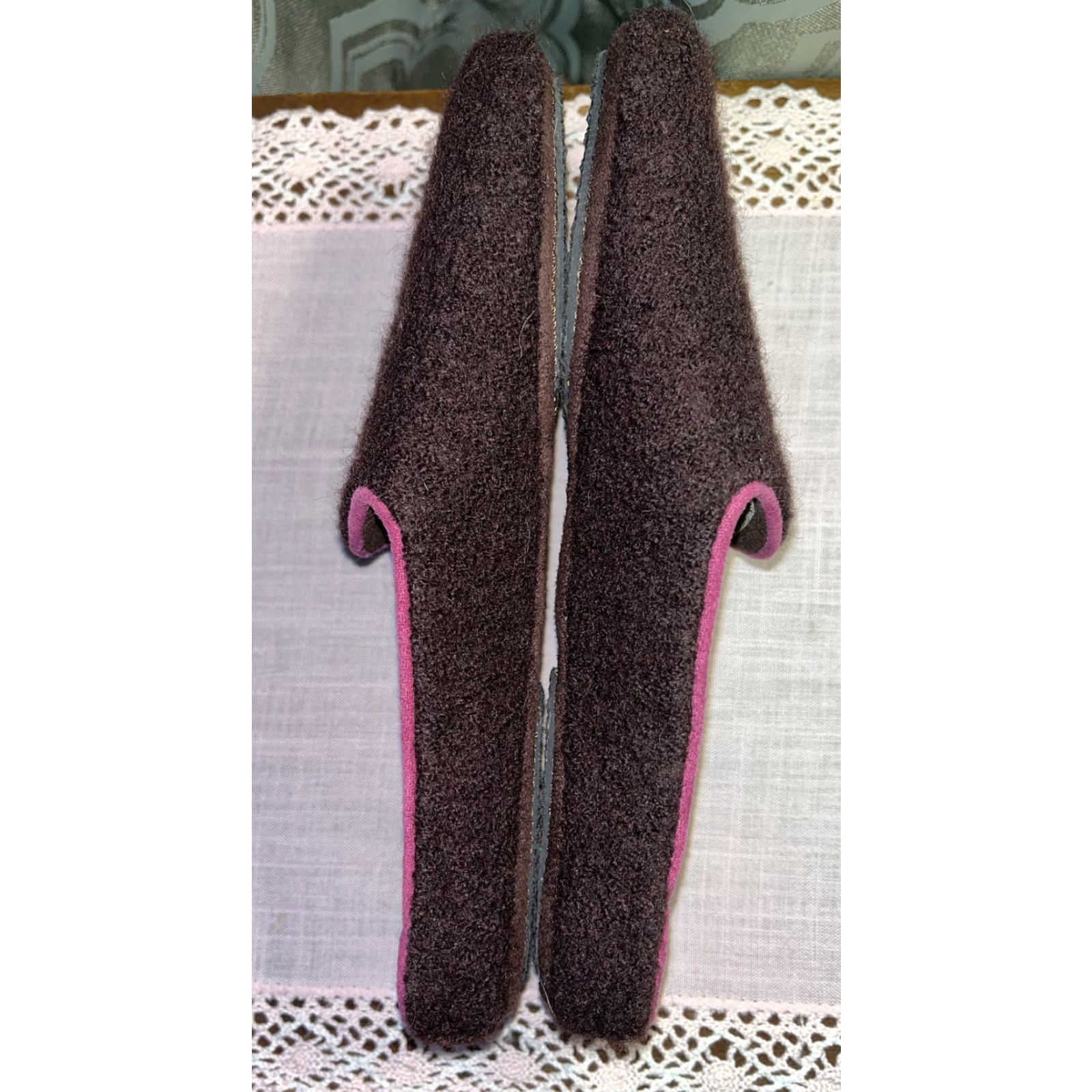 Lands' End Lands' End Women's Slide Slippers Size 6 Brown Pink Rim Soft Fabric Size US 6 / IT 36 - 2 Thumbnail
