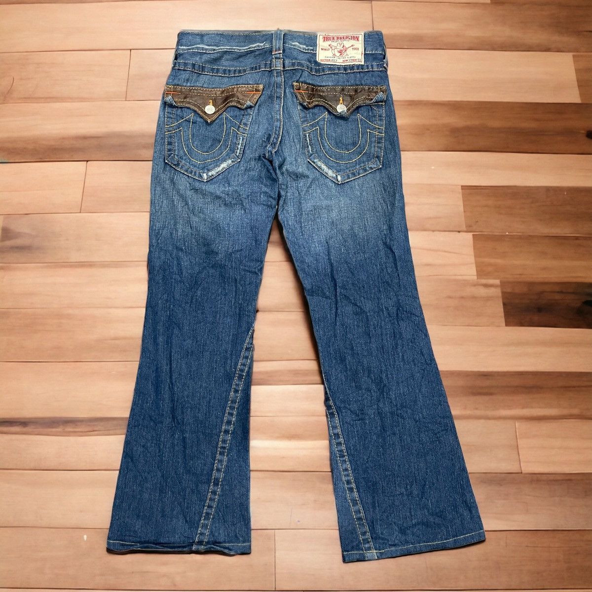 True Religion × Vintage Rare Flared Distressed True Religion Jeans Size 32 JOEY Size US 32 / EU 48 - 2 Thumbnail