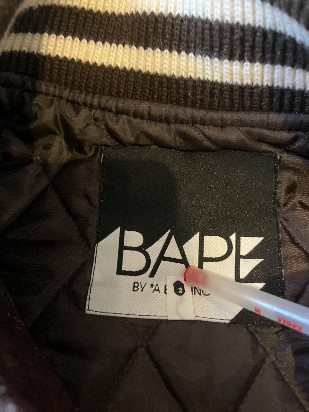 Bape 2007 A Bathing Ape Staff Exclusive Leather Bomber Jacket Size US L / EU 52-54 / 3 - 4 Thumbnail
