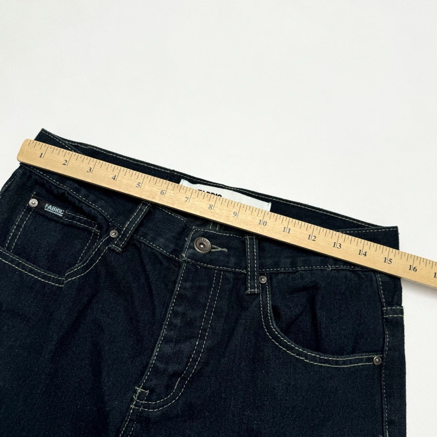 Vintage Fabric Jeans 32x32 Regular Fit Denim Dark Indigo Wash Y2K Button Fly Mens Jeans Waist 32 Inseam 32 Blue Straight Denim Fabric Brand Mens Jeans 32x32 Size US 32 / EU 48 - 6 Thumbnail