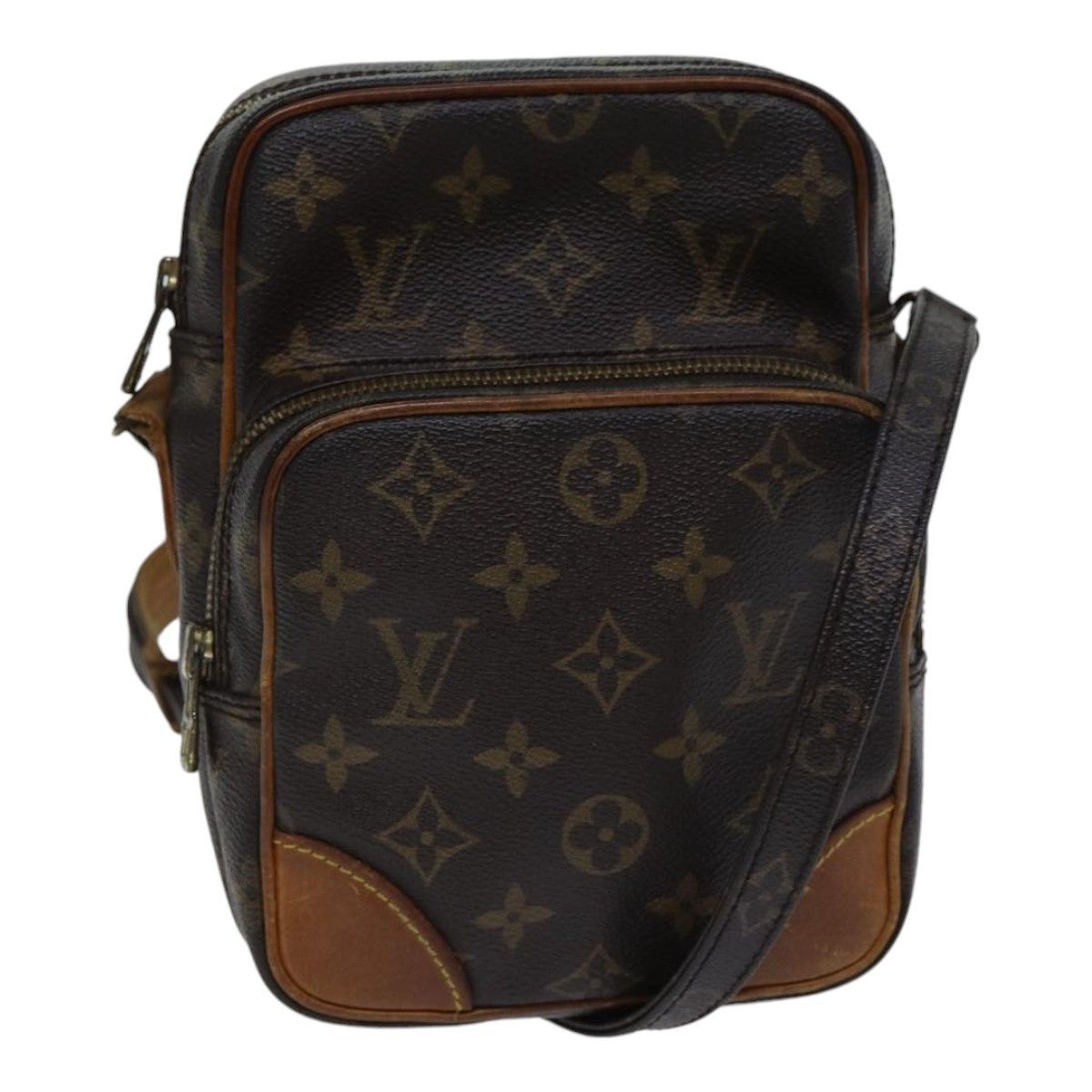 Amazon Brown Canvas Shoulder Bag (Pre-Owned)