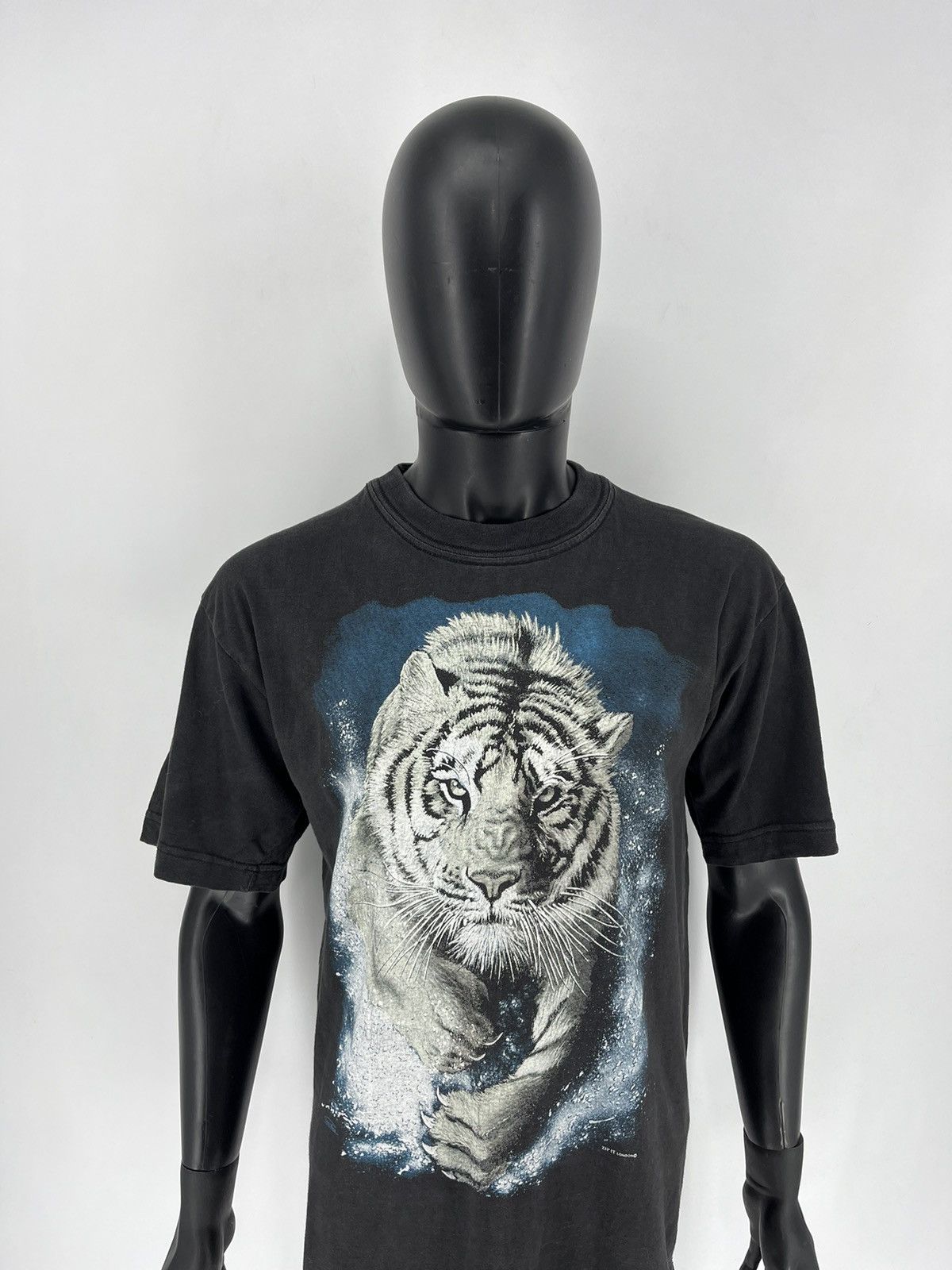 Vintage Vintage Y2K 90s Tiger Face Boxy Fit Tee Zip It London Size US L / EU 52-54 / 3 - 5 Thumbnail