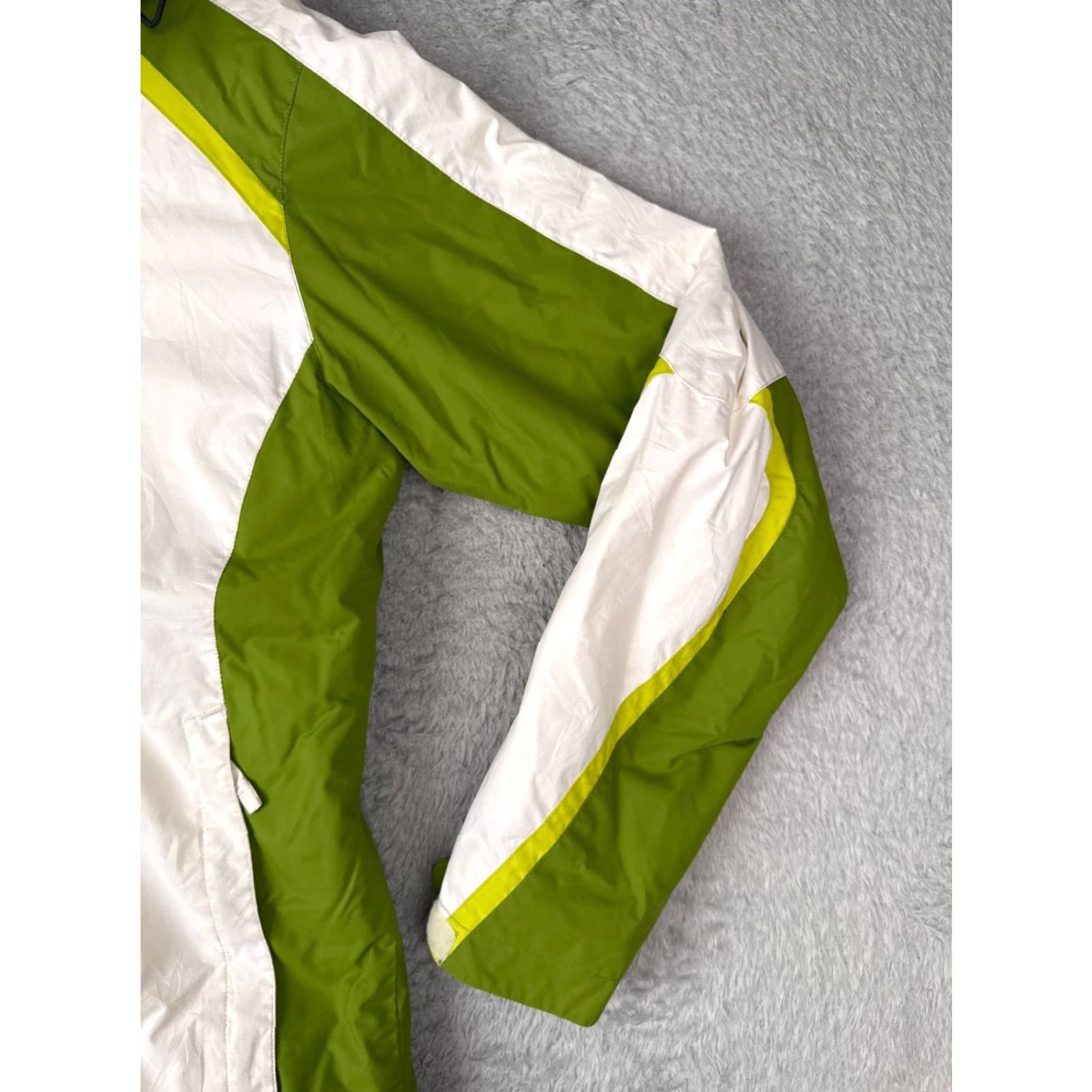 Rains Columbia Jacket Womens Medium Green White Water Resistant Hooded Full Zip Rain Size S / US 4 / IT 40 - 6 Thumbnail