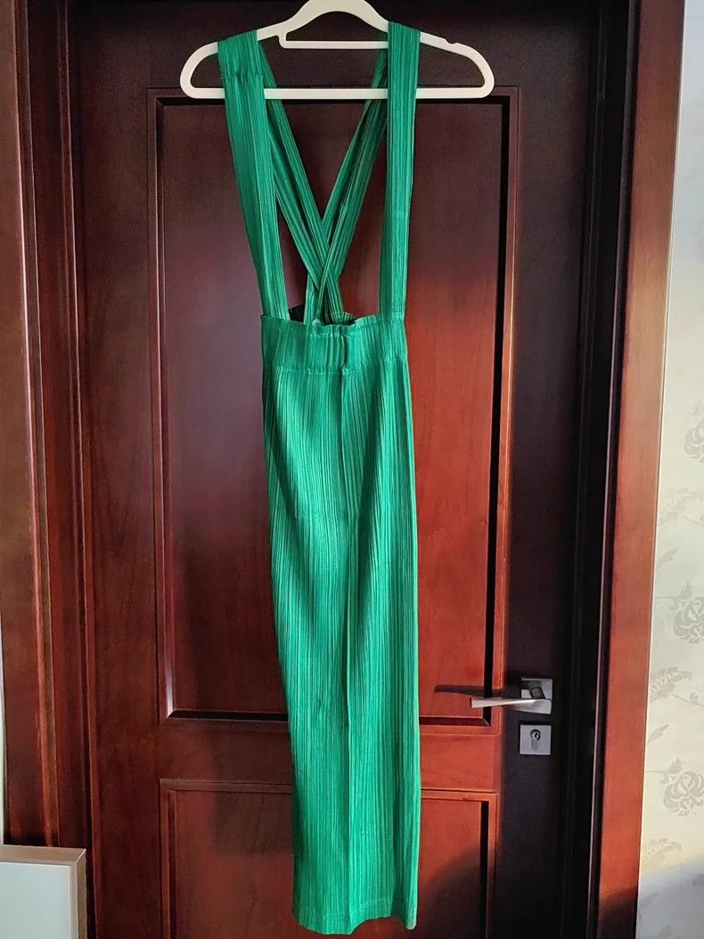 Issey Miyake Issey Miyake size:3 Green pleated dress Size S / US 4 / IT 40 - 4 Thumbnail