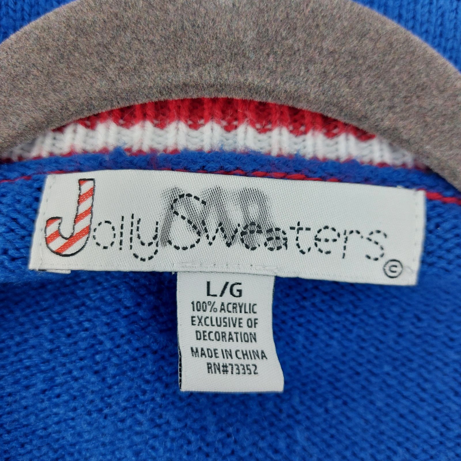 Other Jolly Sweaters Sz L Unisex Blue Knit Reindeer Tree Snowflake Size L / US 10 / IT 46 - 3 Thumbnail