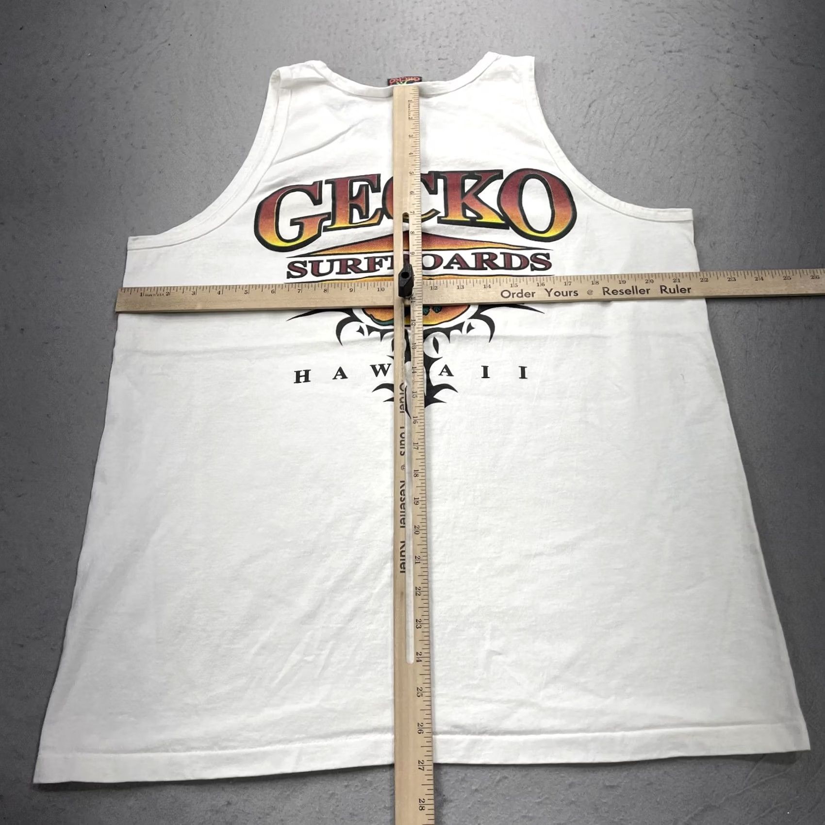 Vintage VINTAGE Gecko Hawaii Shirt Mens XL White Surf Beah Single Stitch Tank Top 90s Size US XL / EU 56 / 4 - 7 Thumbnail