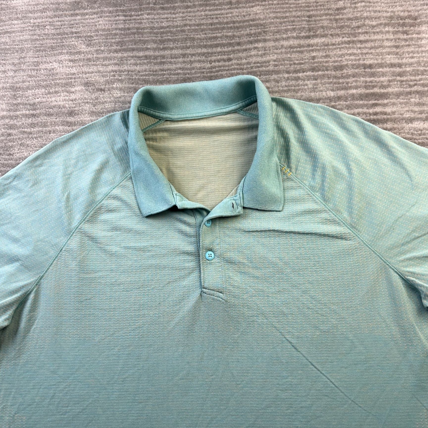 Lululemon Lululemon Polo Shirt Mens 2XL Green Vent Tech Performance Top Polo Shirt Mens 2XL Green Sports Golf Tennis Walking Regular Fit Short Sleeve Size US XXL / EU 58 / 5 - 3 Thumbnail