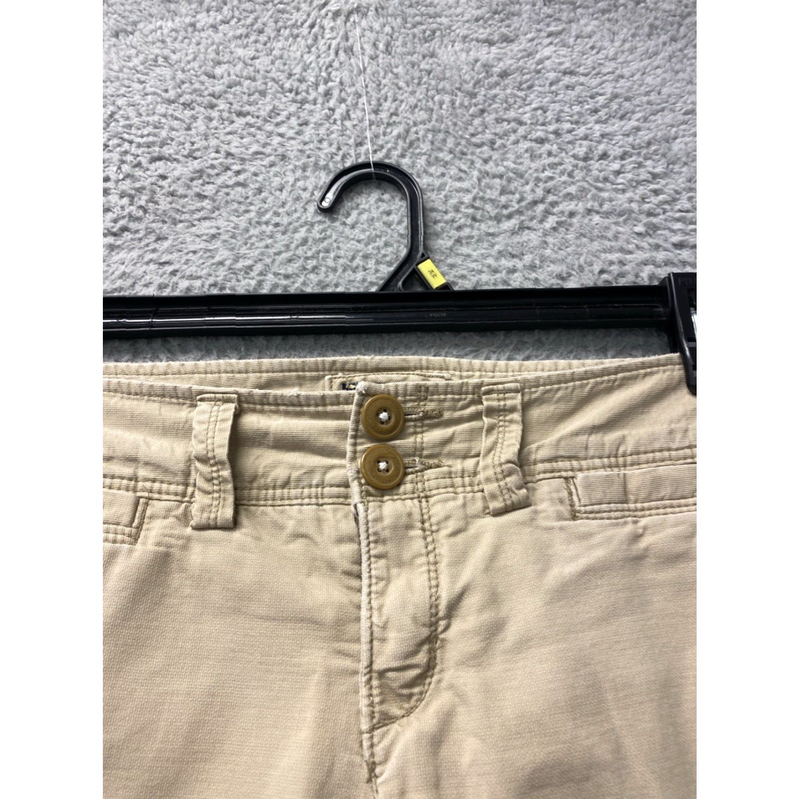 American Eagle Outfitters AMERICAN EAGLE OUTLETTERS Women's Solid Jean Shorts Size 6 Beige Regular Size 28" / US 6 / IT 42 - 2 Thumbnail