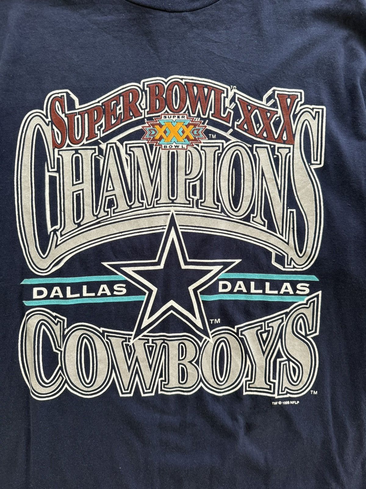 Hanes Vintage ‘96 Dallas Cowboys Super Bowl NFL Champions football Size US XL / EU 56 / 4 - 2 Thumbnail
