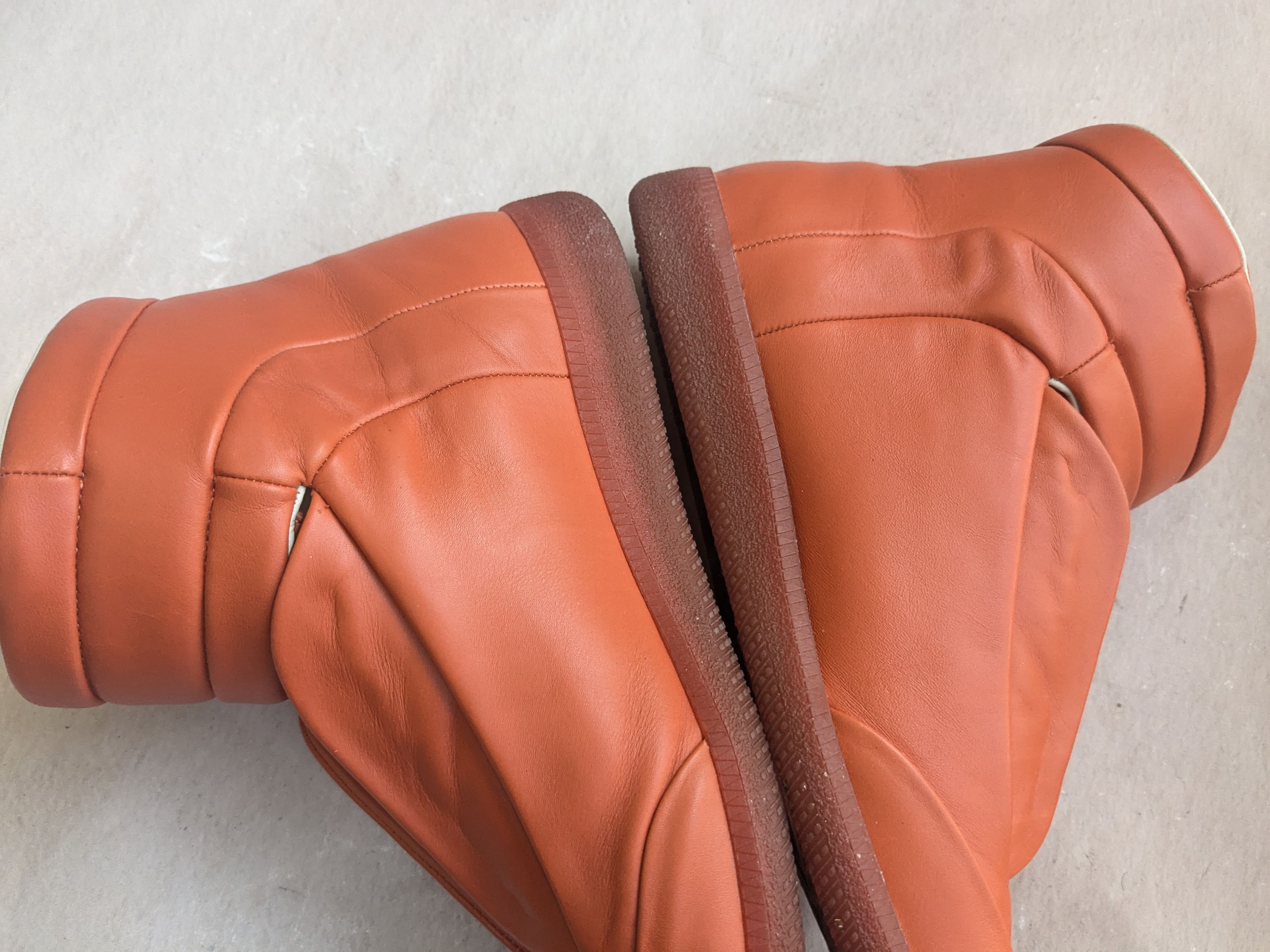 Maison Margiela Maison Margiela Future Orange Leather 10 43 Italy High Tops Size US 10 / EU 43 - 9 Thumbnail