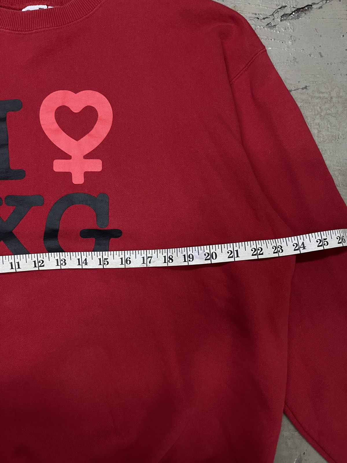 Vintage X-GIRL Oversized Sweatshirt I love Xgirl raf simon style Size US XL / EU 56 / 4 - 4 Thumbnail
