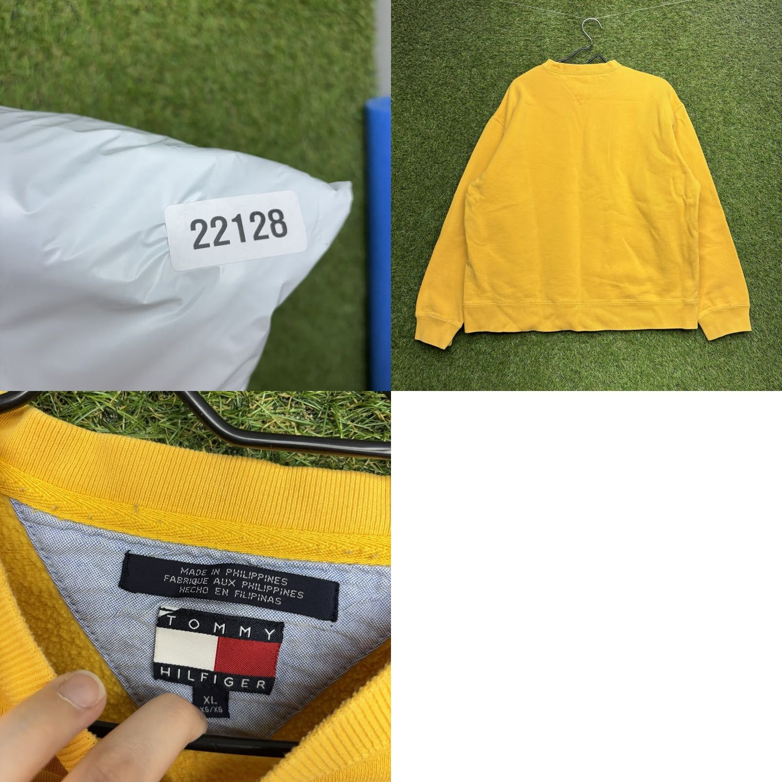 Tommy Hilfiger VINTAGE Tommy Hilfiger Sweatshirt Mens XL Embroidered Crewneck Yellow 90s Size US XL / EU 56 / 4 - 8 Thumbnail