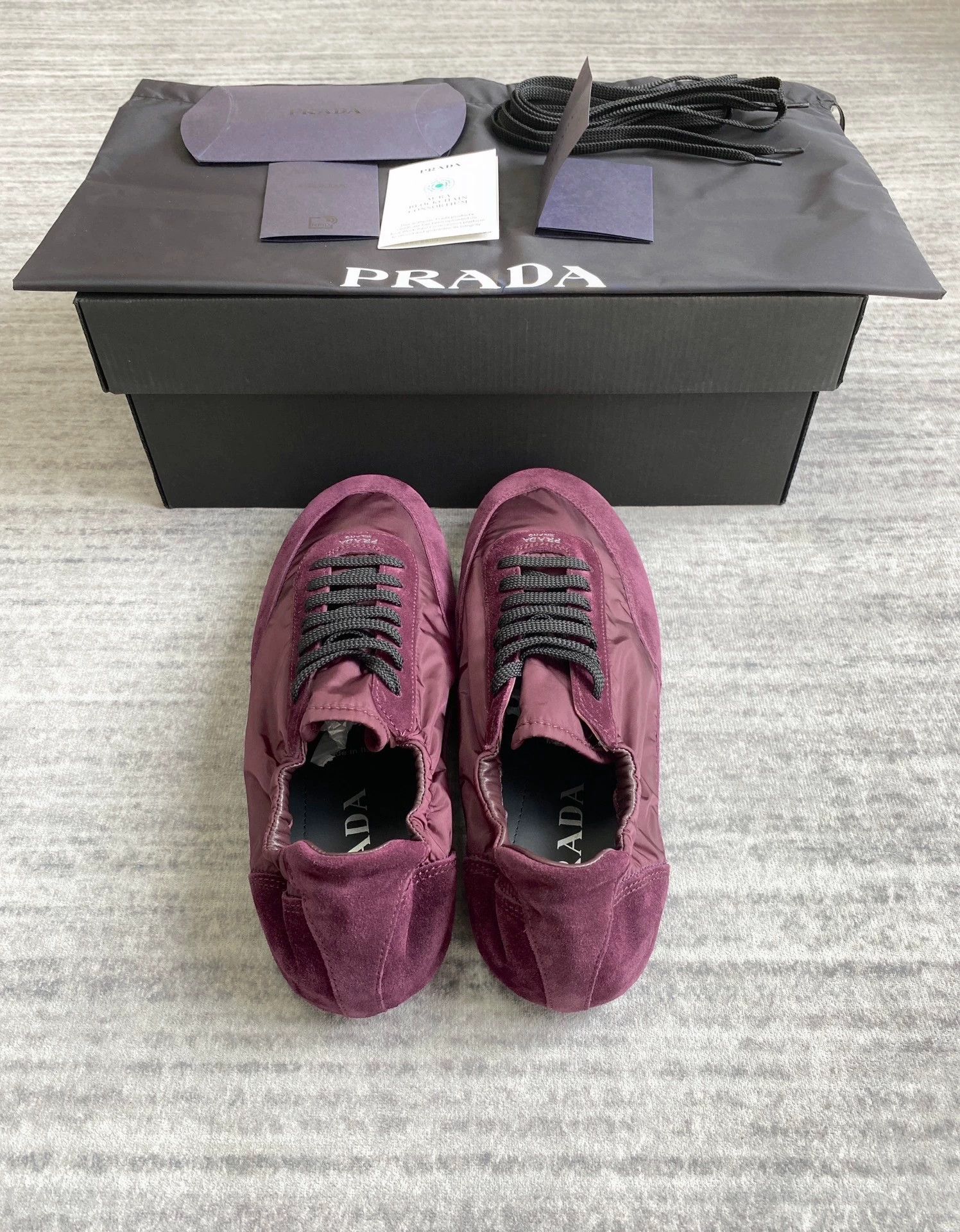Prada Prada Vintage Burgundy Ballerina Sneaker UK6.5 Size US 7.5 / EU 40-41 - 5 Thumbnail