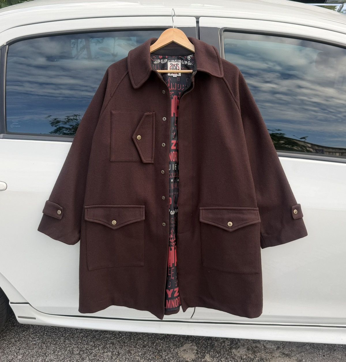Jean Paul Gaultier Vintage JPG Paris Distressed Wool Blend Long Coat Size US L / EU 52-54 / 3 - 5 Thumbnail