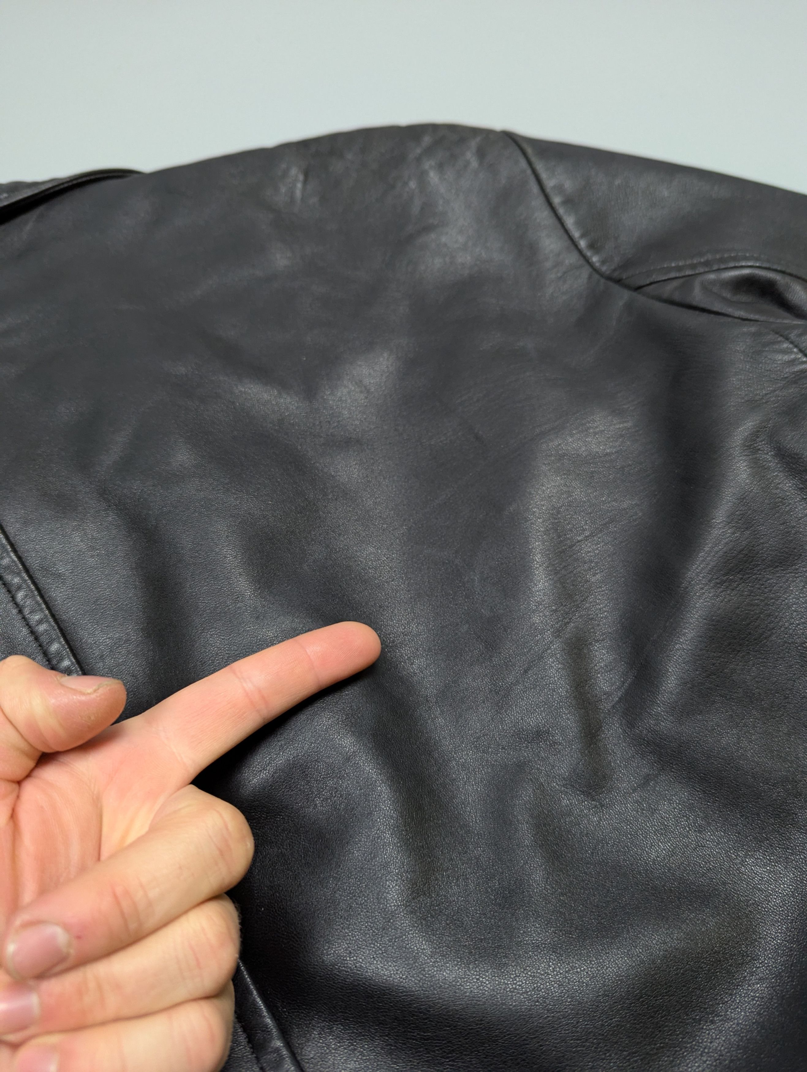 Hugo Boss VTG Hugo Boss Black Leather Jacket Coat L/XL Size US L / EU 52-54 / 3 - 13 Thumbnail