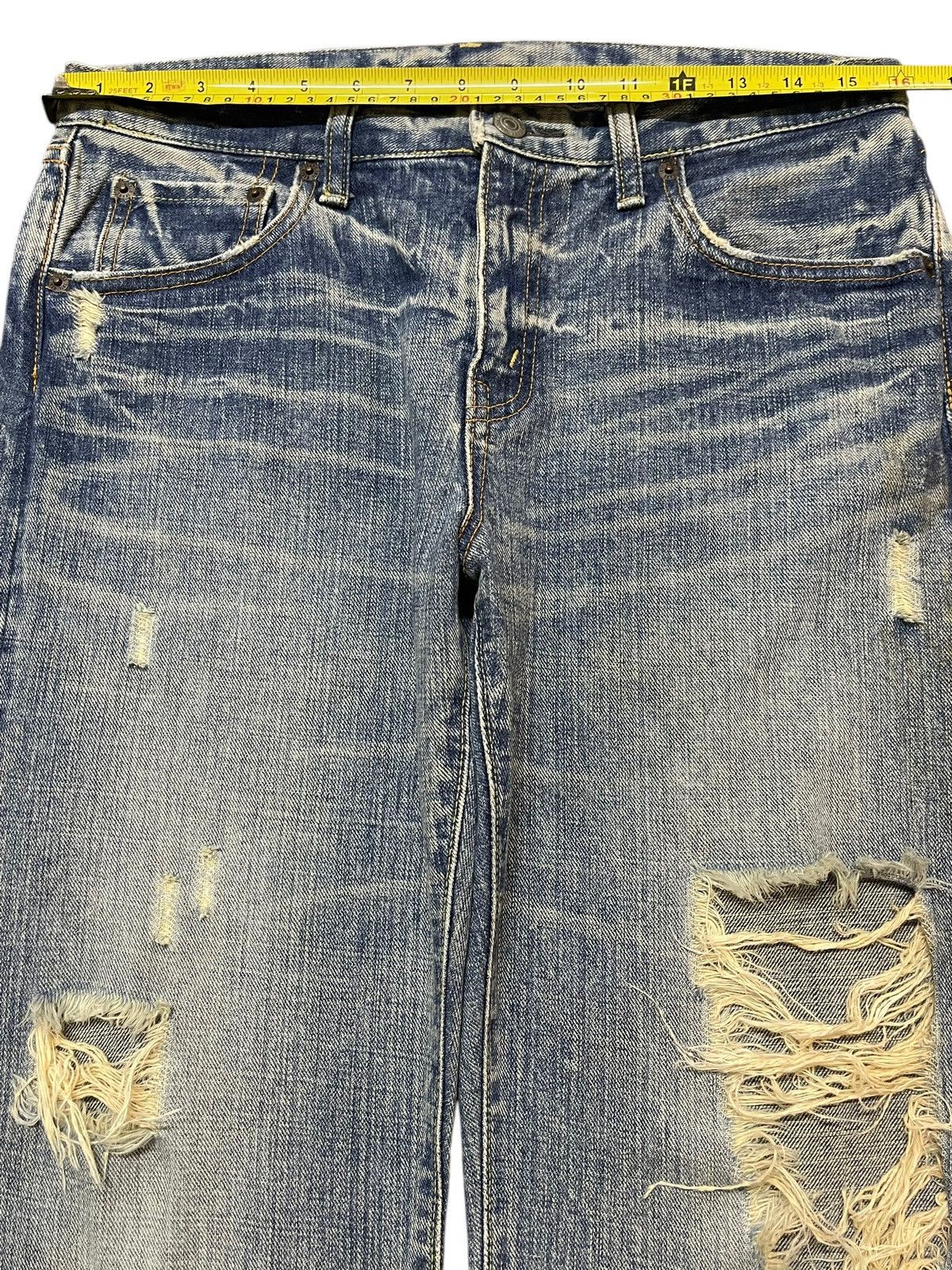 14th Addiction Vintage Japanese Brand Faded Wash Distressed Style Jeans Size US 32 / EU 48 - 11 Thumbnail
