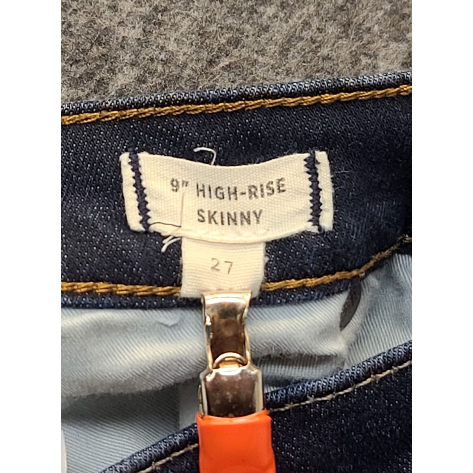 Madewell Madewell Jeans Womens 27x28 High Rise Skinny Ankle Distressed Comfort Stretch Denim Blue 5-Pocket Regular Rise Womens Jeans Size 27" / US 4 / IT 40 - 3 Thumbnail