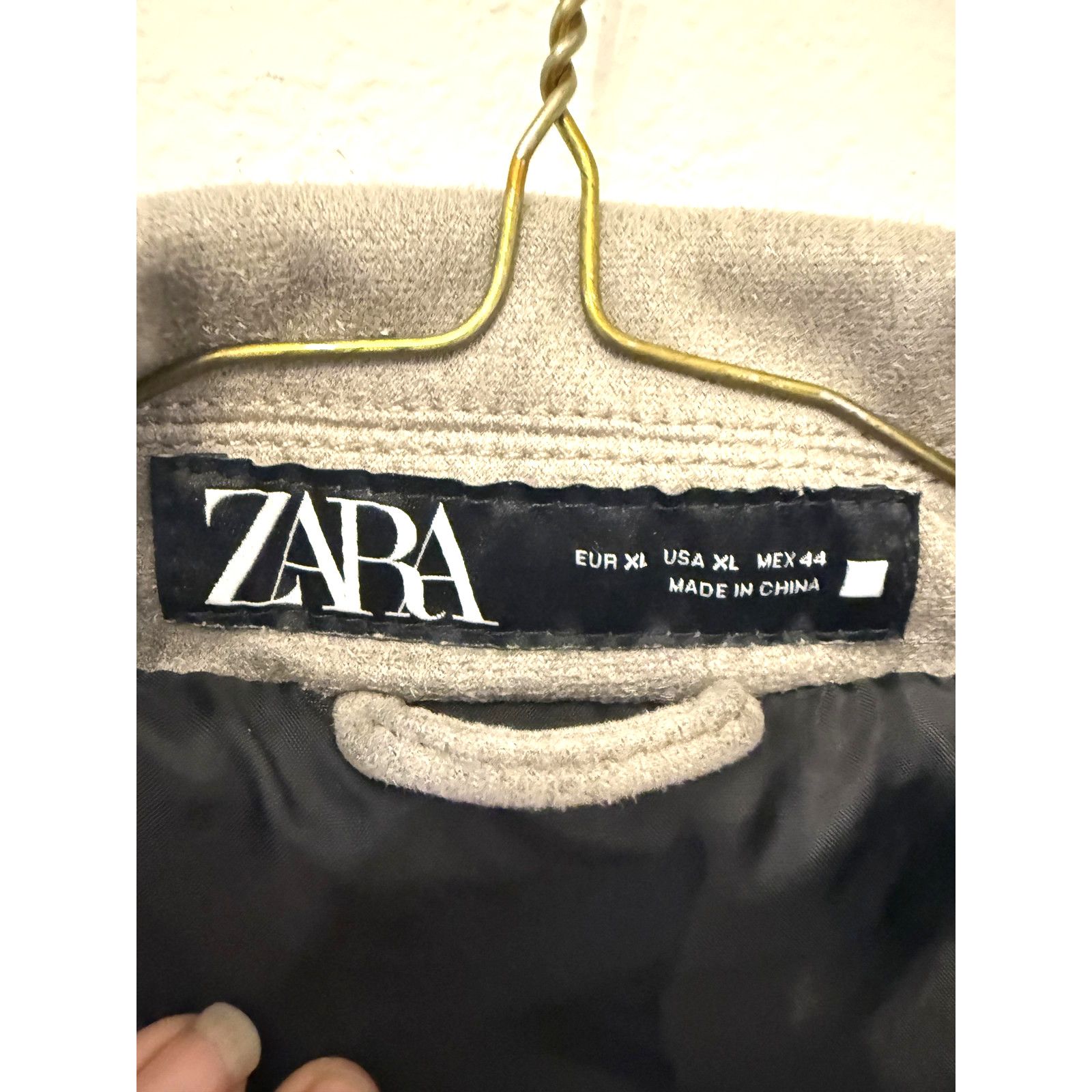 Zara Zara Jacket Mens XL Gray Suede Trucker Snap Button Size US XL / EU 56 / 4 - 2 Thumbnail