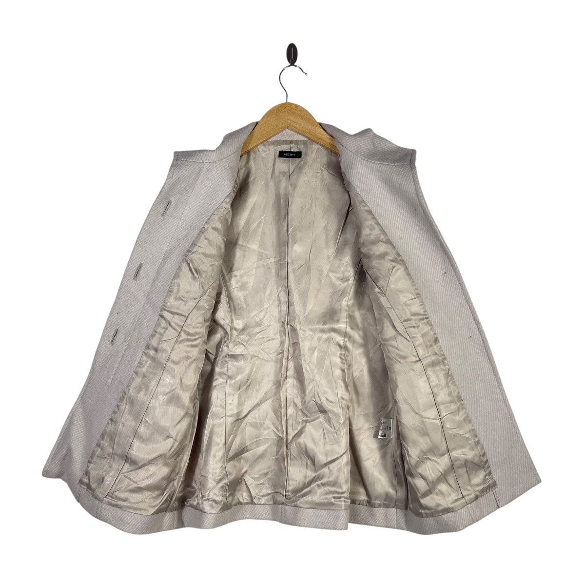 Vintage NEWT Wool Blend Tailored Jacket Minimal Classic Beige Size S / US 4 / IT 40 - 5 Thumbnail