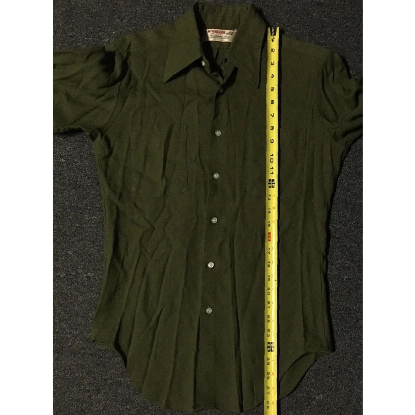 McGregor Vtg McGregor William Tell Shirt S USA Sport Sailing Army Military Grunge Button-Up Long Sleeve Green 60s 70s 80s 90s USA Navy Navy? Size US S / EU 44-46 / 1 - 6 Thumbnail