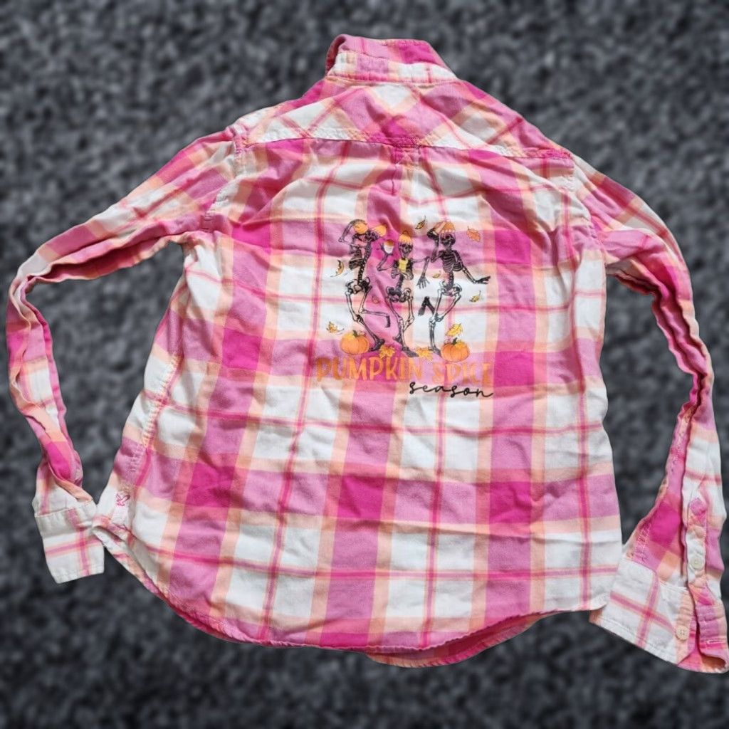 American Eagle Outfitters American Eagle Juniors Pink Plaid Flannel Shirt Long Sleeve Women Size L / US 10 / IT 46 - 1 Thumbnail