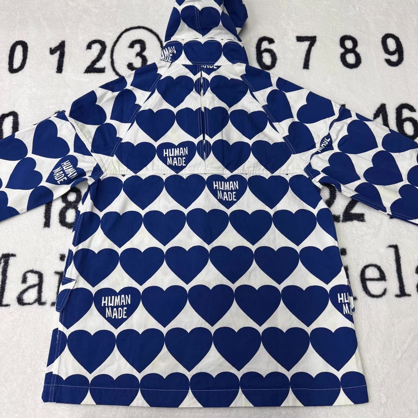 Human Made Human Made White & Blue Heart Toggle Coat Q10 Size US XL / EU 56 / 4 - 2 Thumbnail