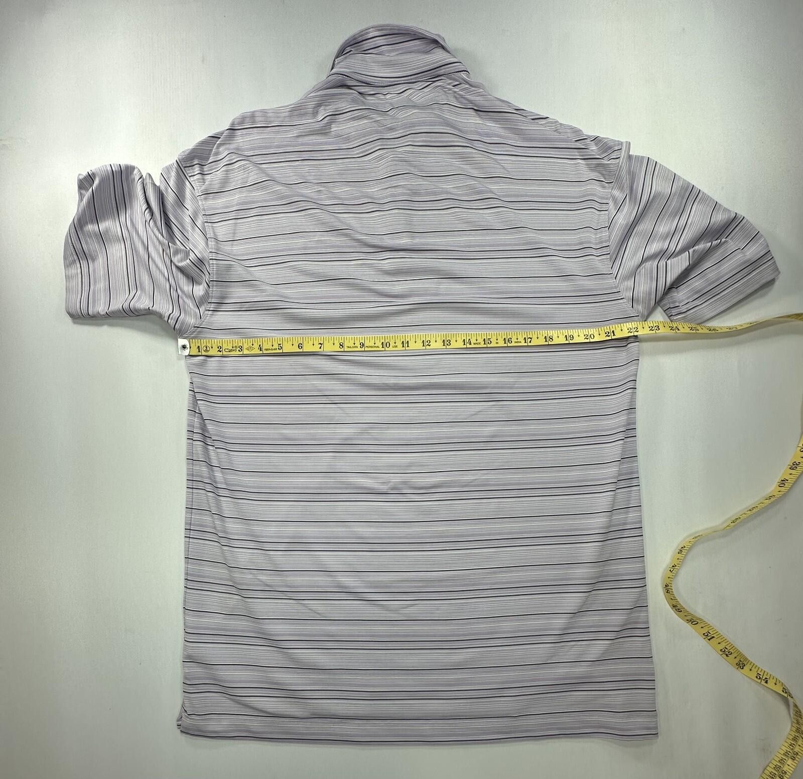 Nike Nike Golf Striped 1/4 Button Polo Shirt Purple Mens L Size US L / EU 52-54 / 3 - 4 Thumbnail