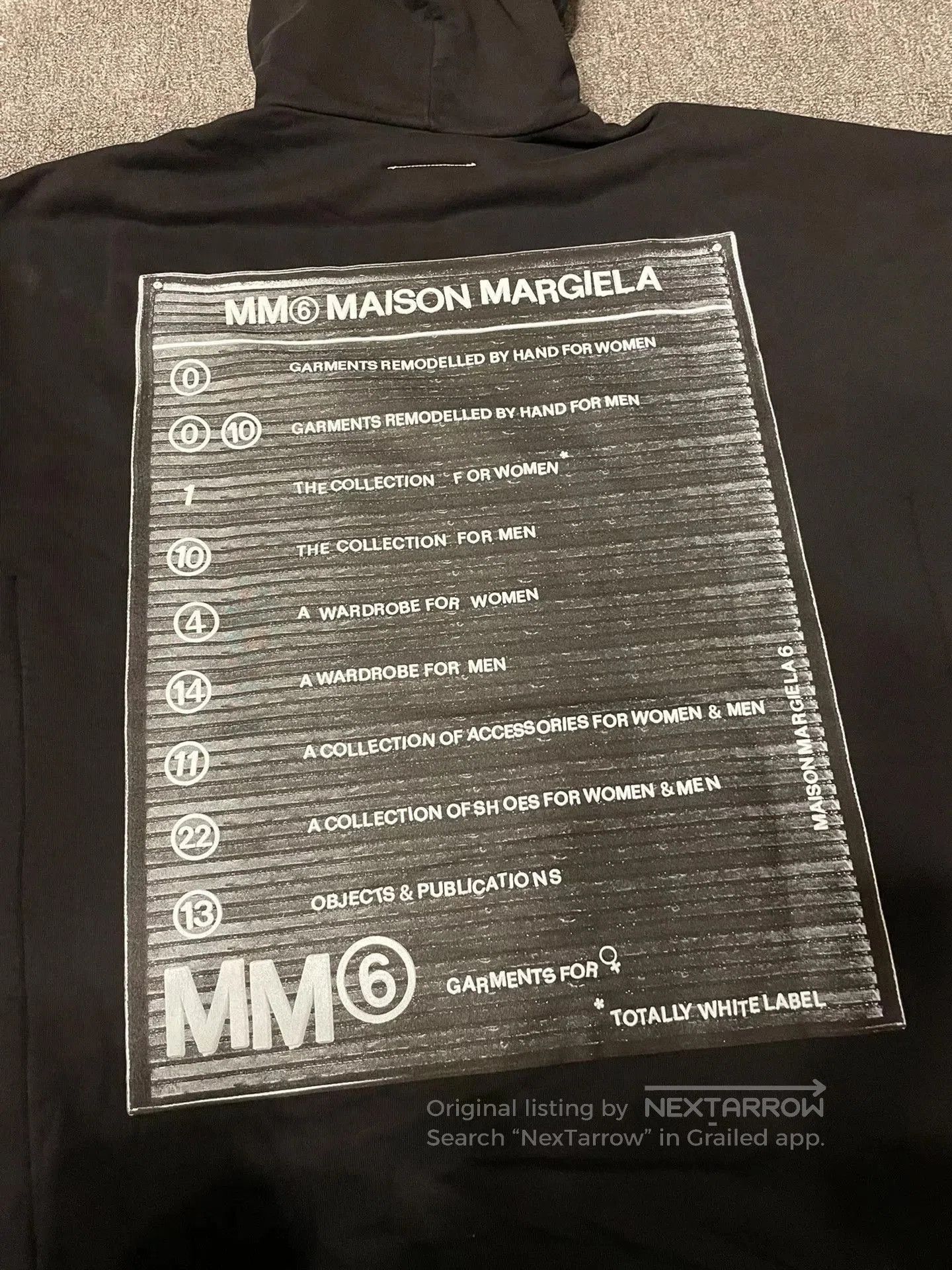 MM6 Black Oversized Hoodie with Fringed Hem. Size US M / EU 48-50 / 2 - 6 Thumbnail
