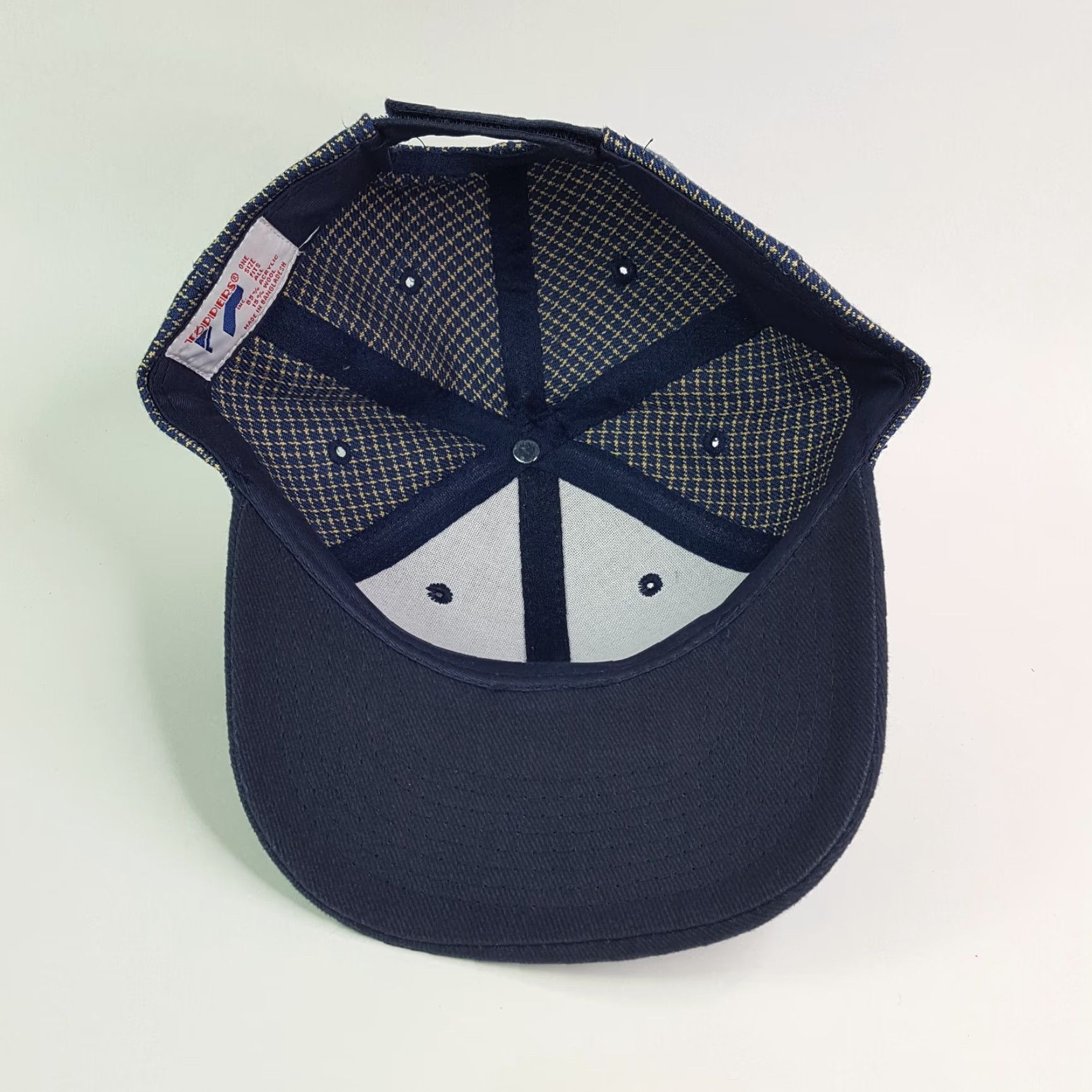 Vintage Vintage Blue Plaid Wool Adjustable Snapback Hat Baseball Cap Sports Size ONE SIZE - 6 Thumbnail