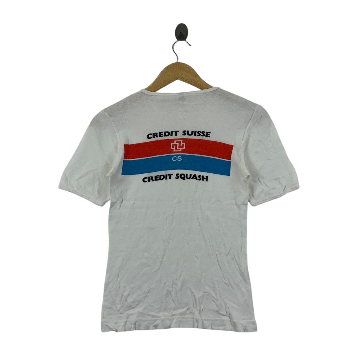 Vintage Vintage 90’ CREDIT SUISSE SQUASH Swiss Made Tee Shirt Top Size M / US 6-8 / IT 42-44 - 5 Thumbnail