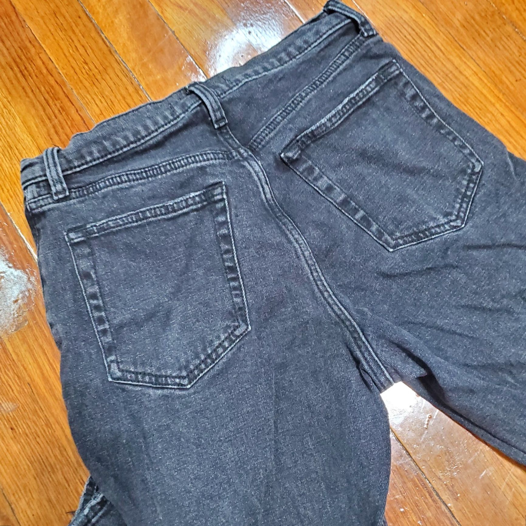 Abercrombie & Fitch Abercrombie & Fitch Jeans The Ankle Straight Ultra High Rise 29 Regular Black Denim 90s City Womens Straight Jeans Size 29" - 2 Thumbnail