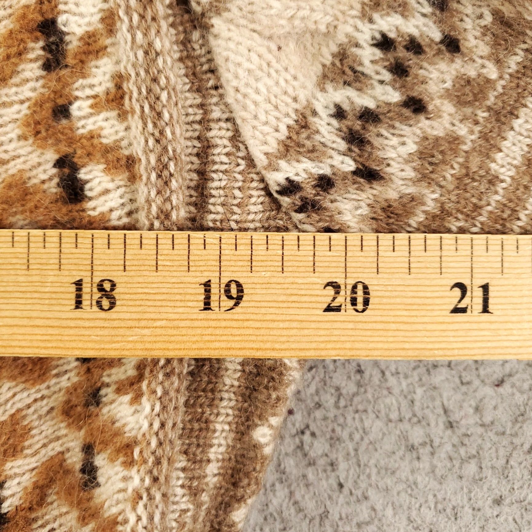 J. Jill J. Jill Cardigan Womens Small Brown Alpaca Wool Geometric Open Pockets Bohemian Classic Knit Size S / US 4 / IT 40 - 4 Thumbnail