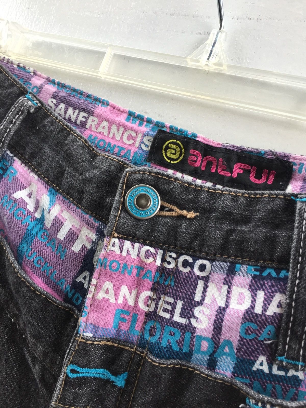 PPFM Double Waist antfui punk style black denim Size US 30 / EU 46 - 7 Thumbnail