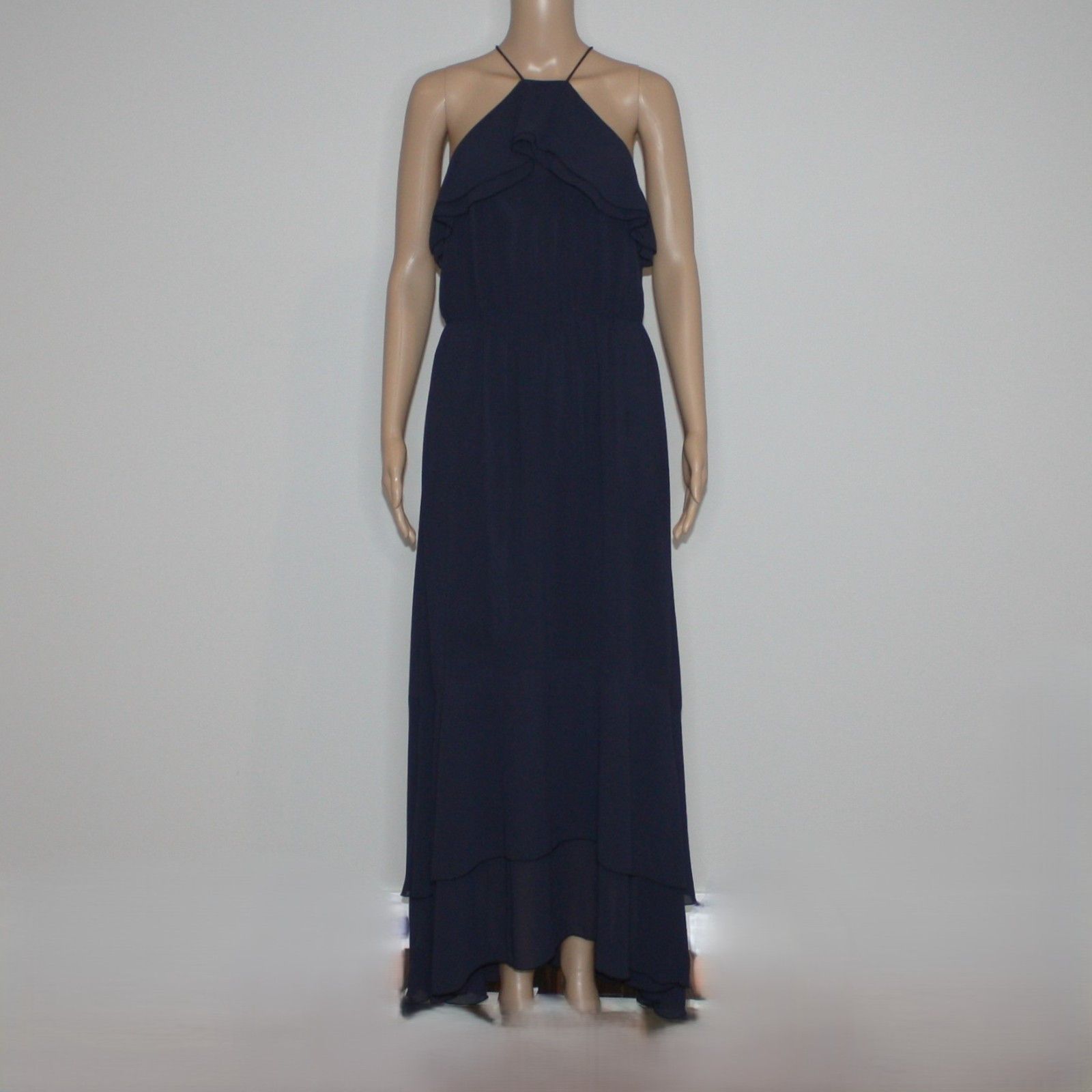 H&M H&M Women's Navy Blue Chiffon Maxi Dress in size US 8 NWT Size M / US 6-8 / IT 42-44 - 2 Thumbnail