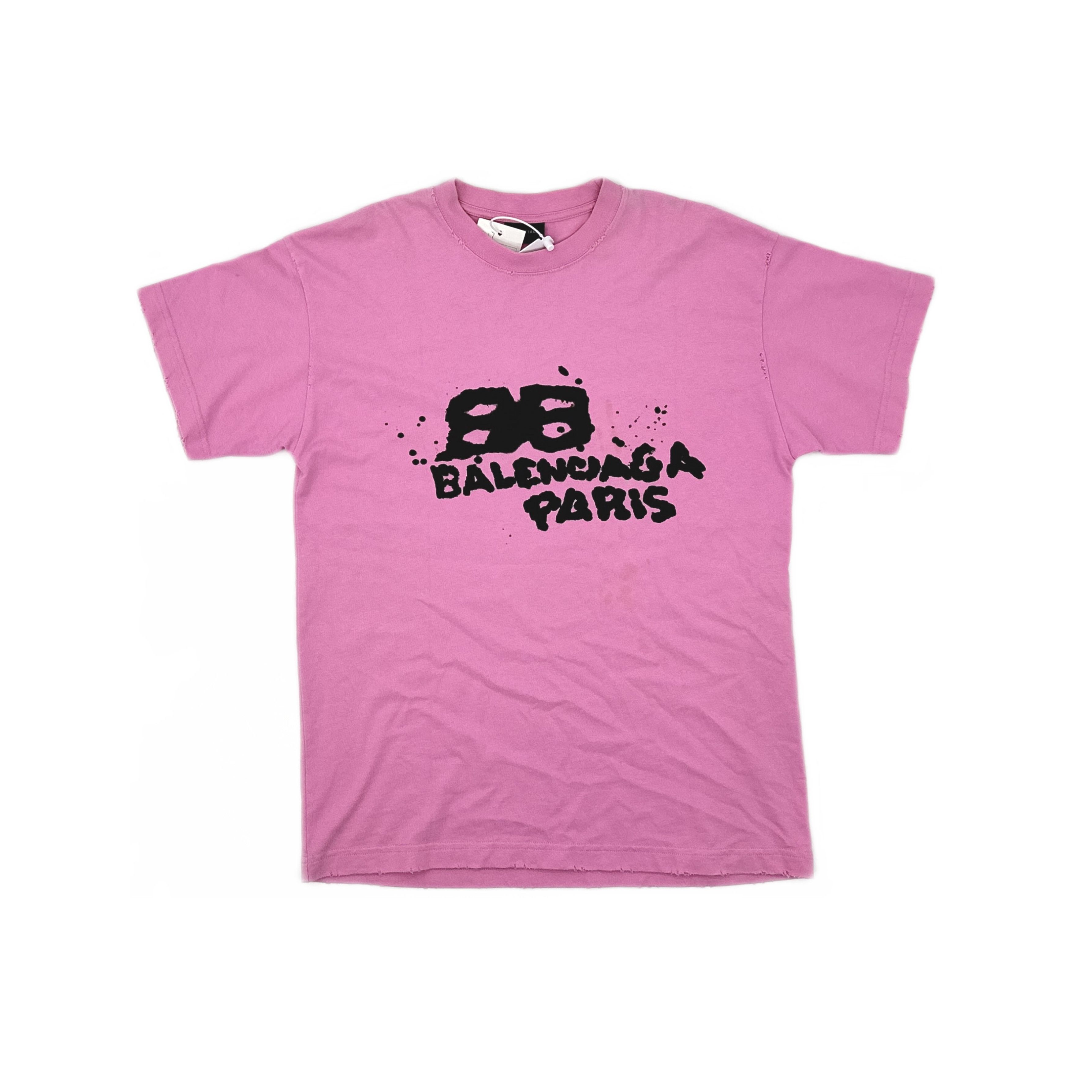 Balenciaga Balenciaga BB Logo Pink T-Shirt Size XS Size XS / US 0-2 / IT 36-38 - 1 Thumbnail