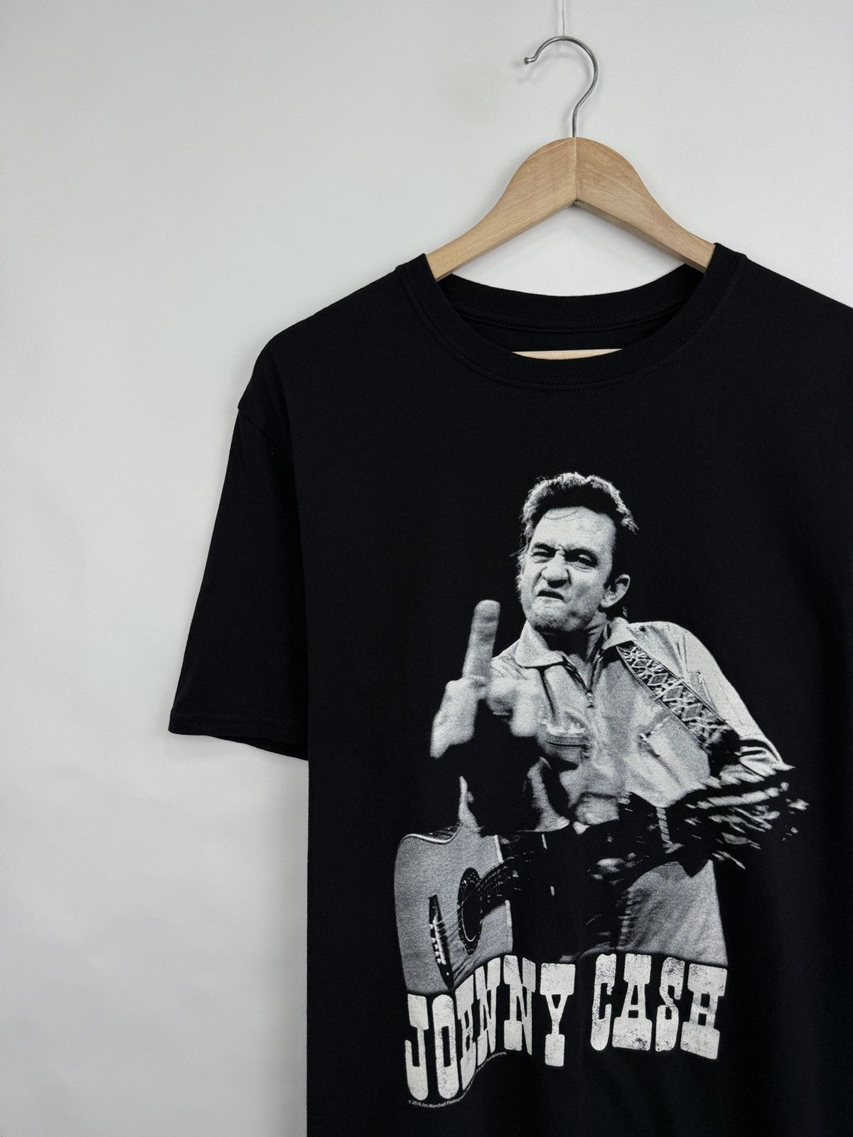 Band Tees 🇺🇸 Vintage 2012 Johnny Cash Fuck Black Tee (Ray Charles) Rare Size US L / EU 52-54 / 3 - 2 Thumbnail