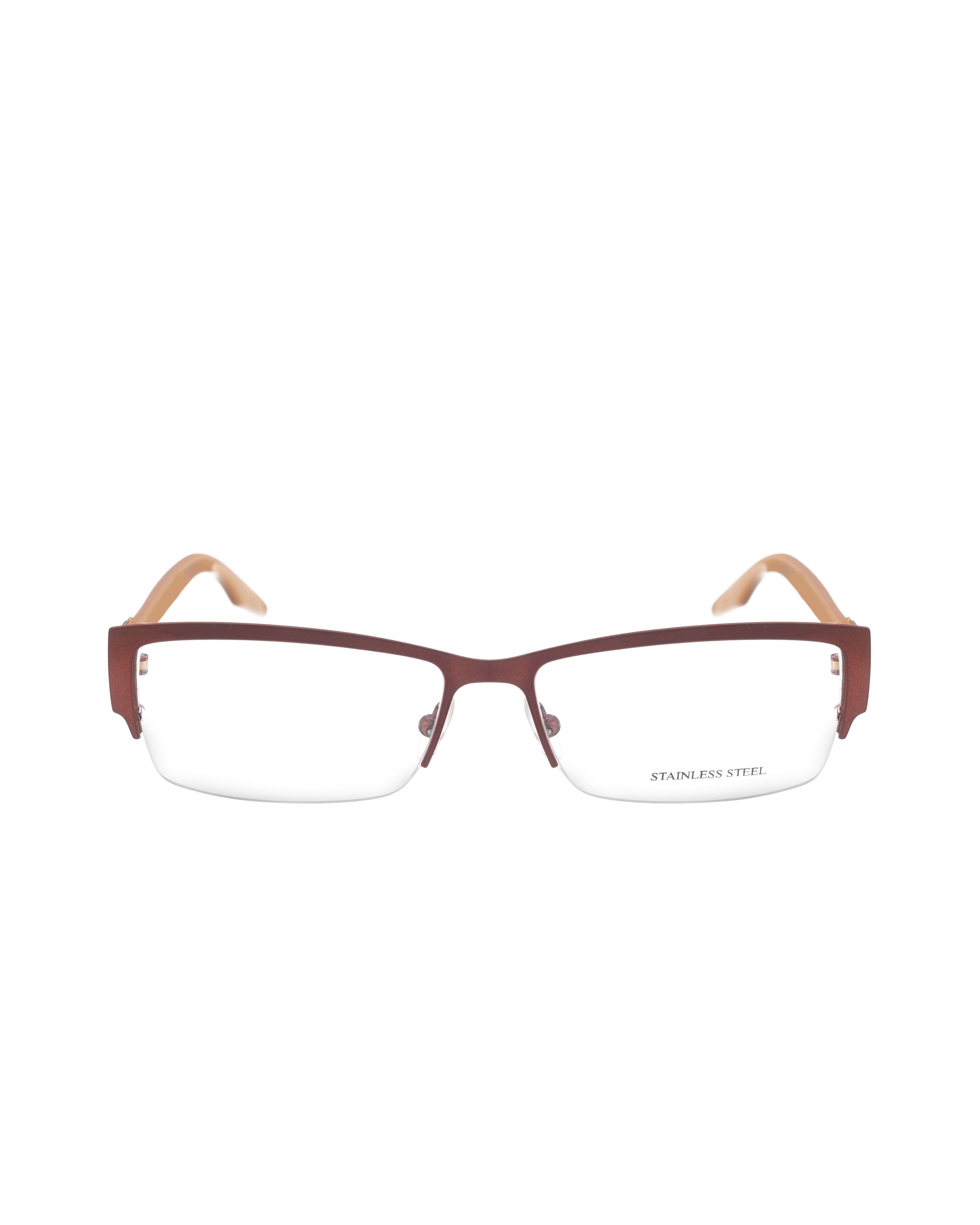 Diesel Diesel 00s Brown Half Rim Glasses with Caramel Temples Size ONE SIZE - 3 Thumbnail