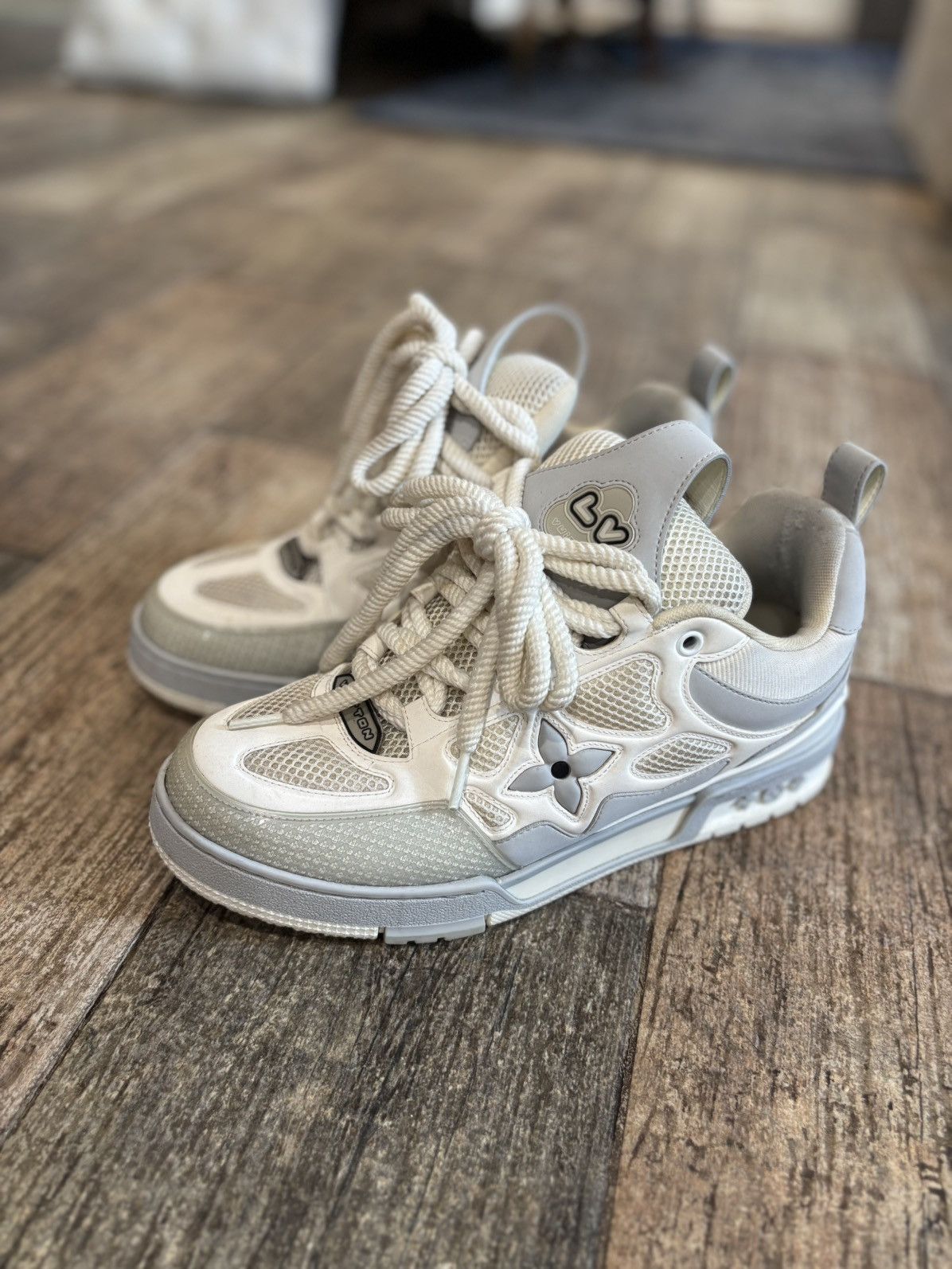 Louis Vuitton White and Grey Skate Sneakers Size US 9 / EU 42 - 1 Thumbnail