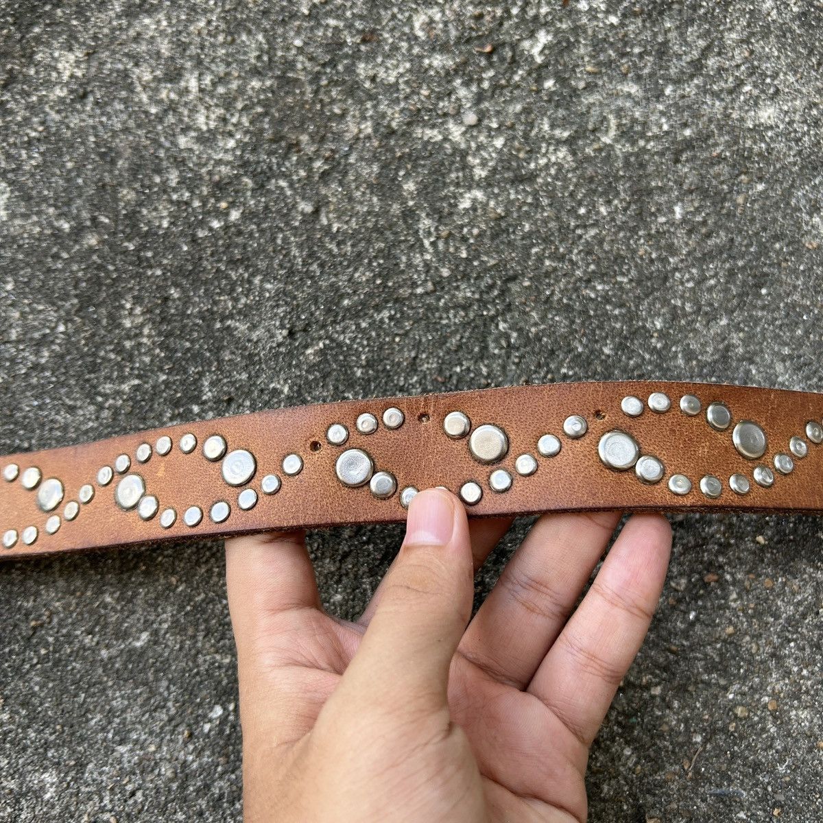 Vintage Vintage studded leather belt (Kapital Style) Size ONE SIZE - 12 Thumbnail
