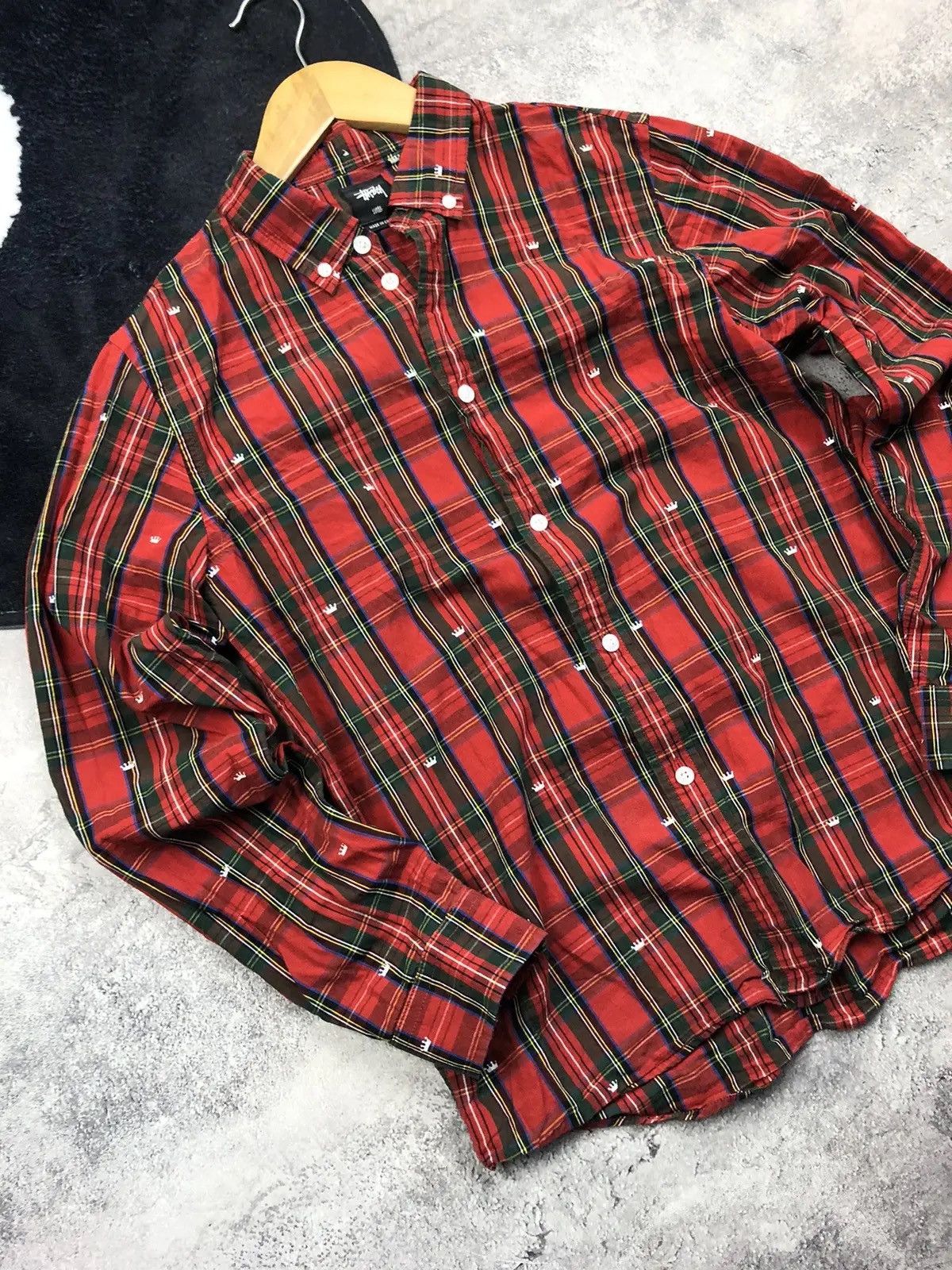 Stussy STUSSY Hype Checkered Monogram Crown Logo Streetwear Y2kRare Size US S / EU 44-46 / 1 - 3 Thumbnail