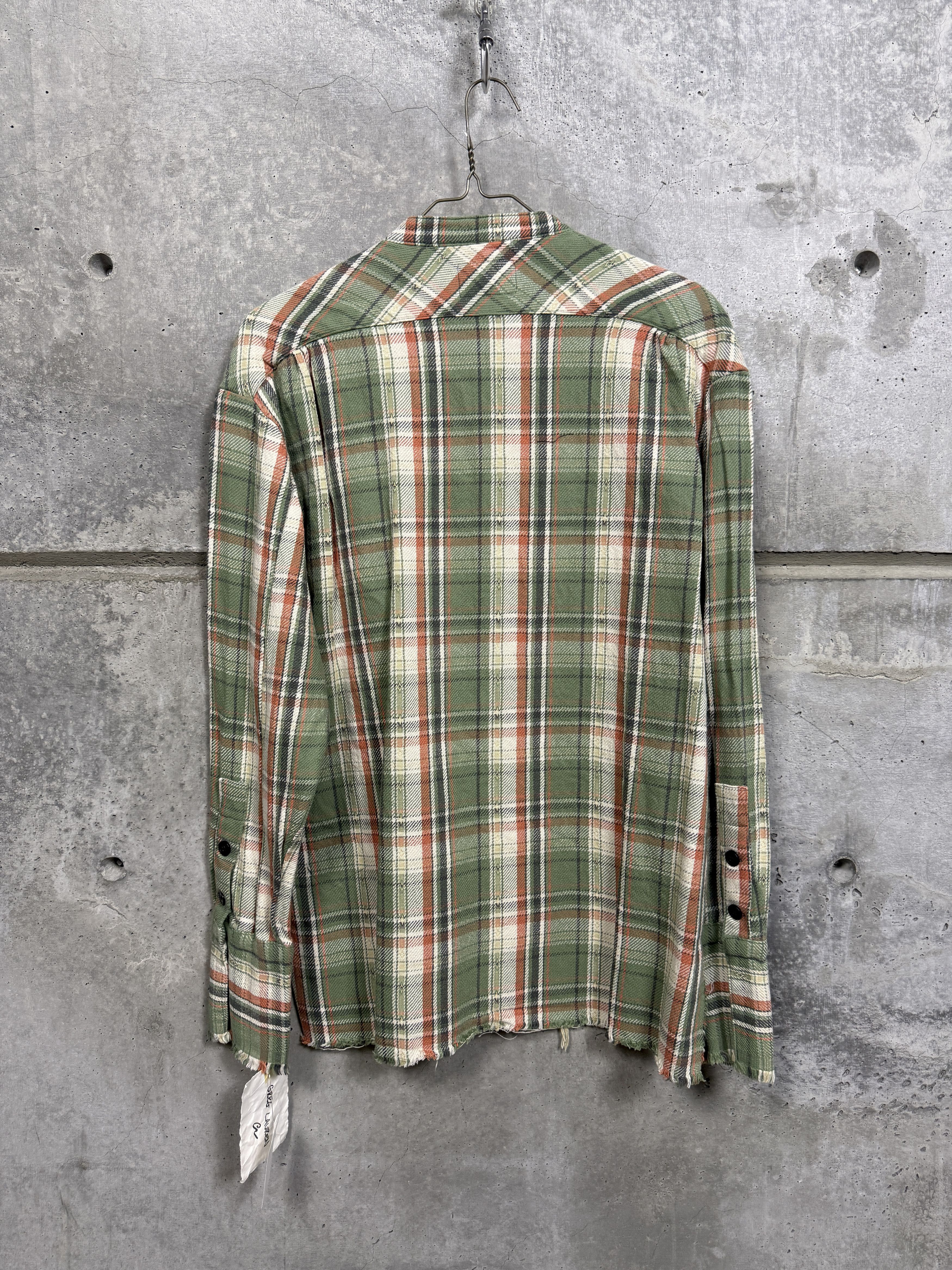 Greg Lauren $850 Greg Lauren Army Plaid Studio Shirt Size US M / EU 48-50 / 2 - 5 Thumbnail