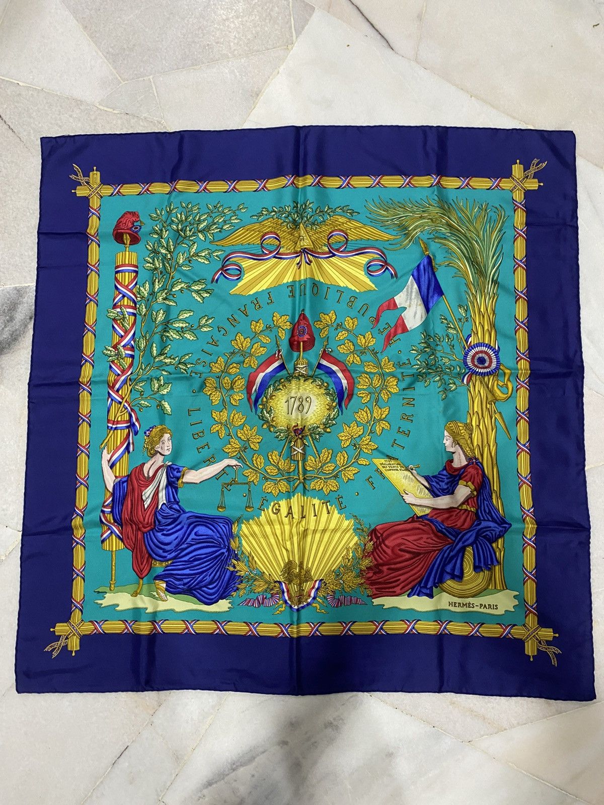 Hermes Vintage Hermes Scarf Masonic Symbols Silk Scarf Size ONE SIZE - 3 Thumbnail